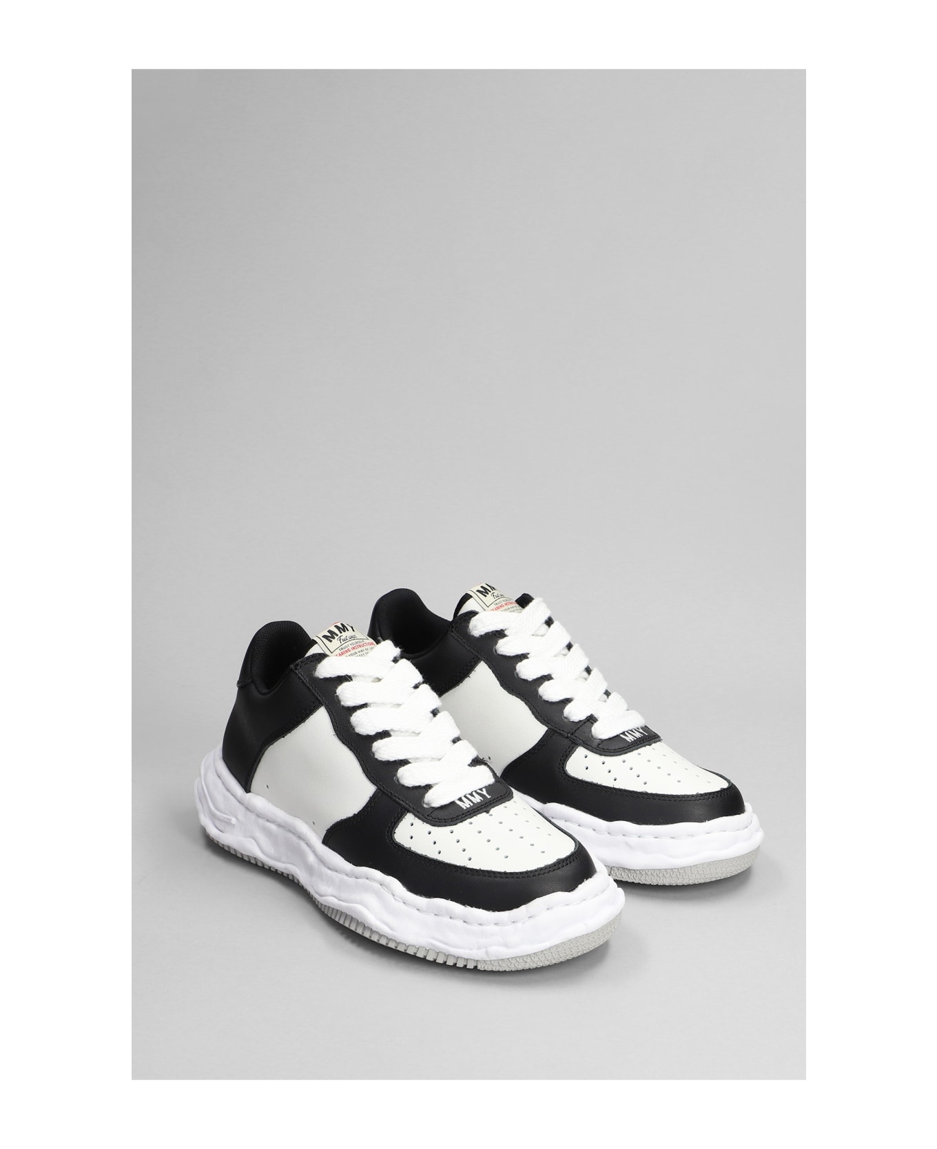 Mihara Yasuhiro Waney Sneakers In Black Leather - black