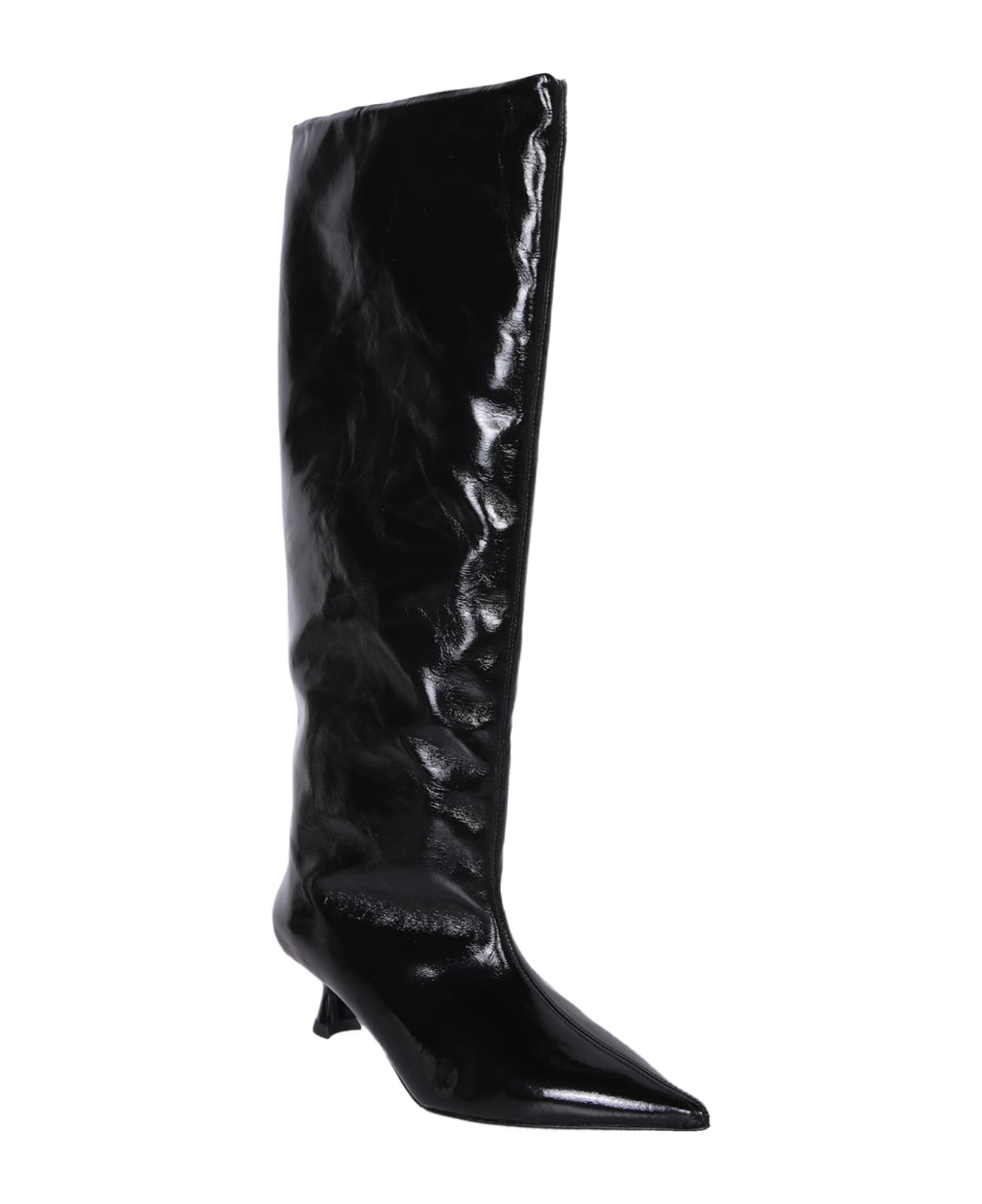 Ganni Soft Slouchy Black Boots - Black