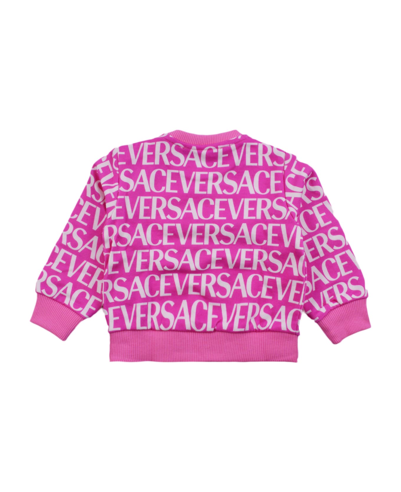 Versace Cotton Sweatshirt With Print - Rose