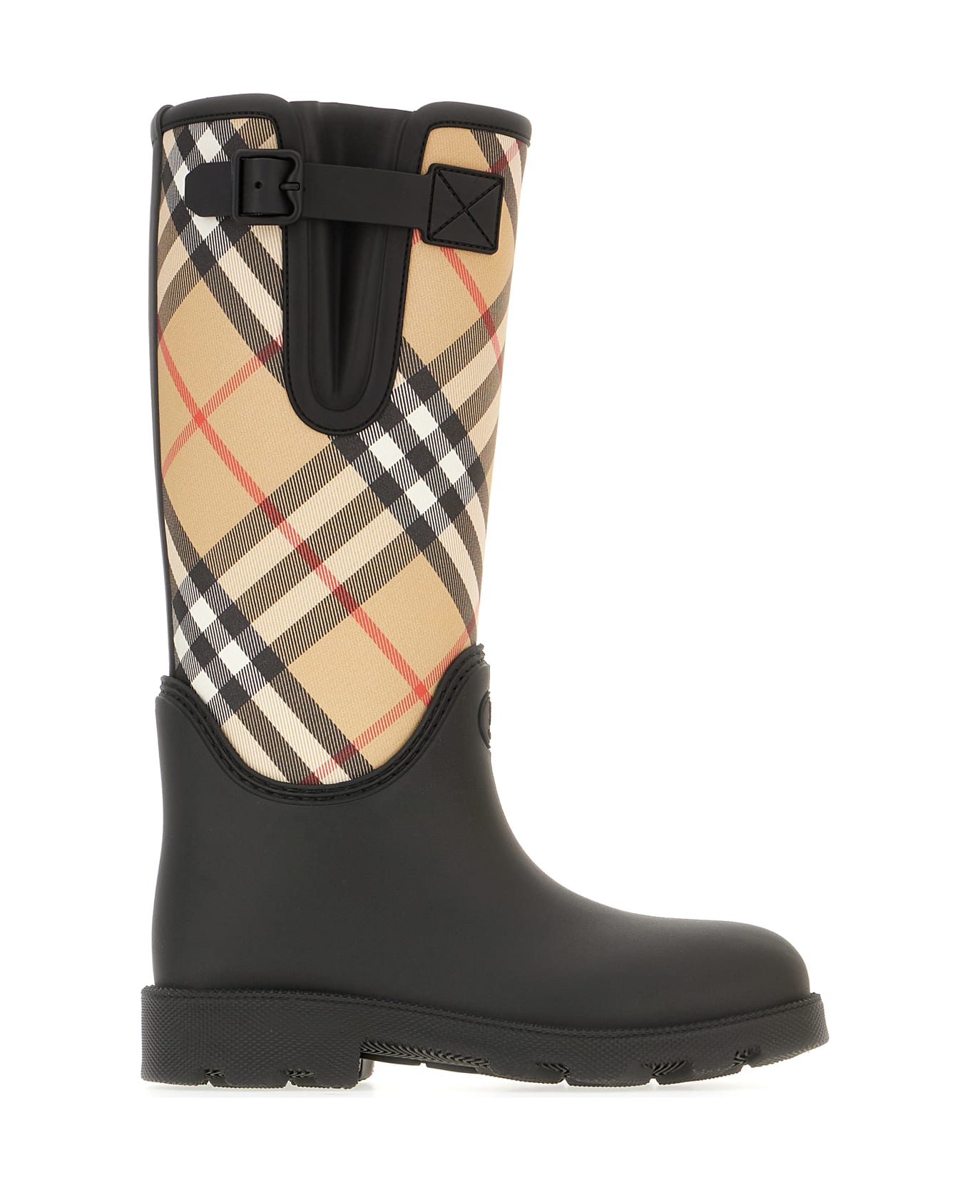 Burberry Printed Rubber Marsh Stamp Boots - BLACK