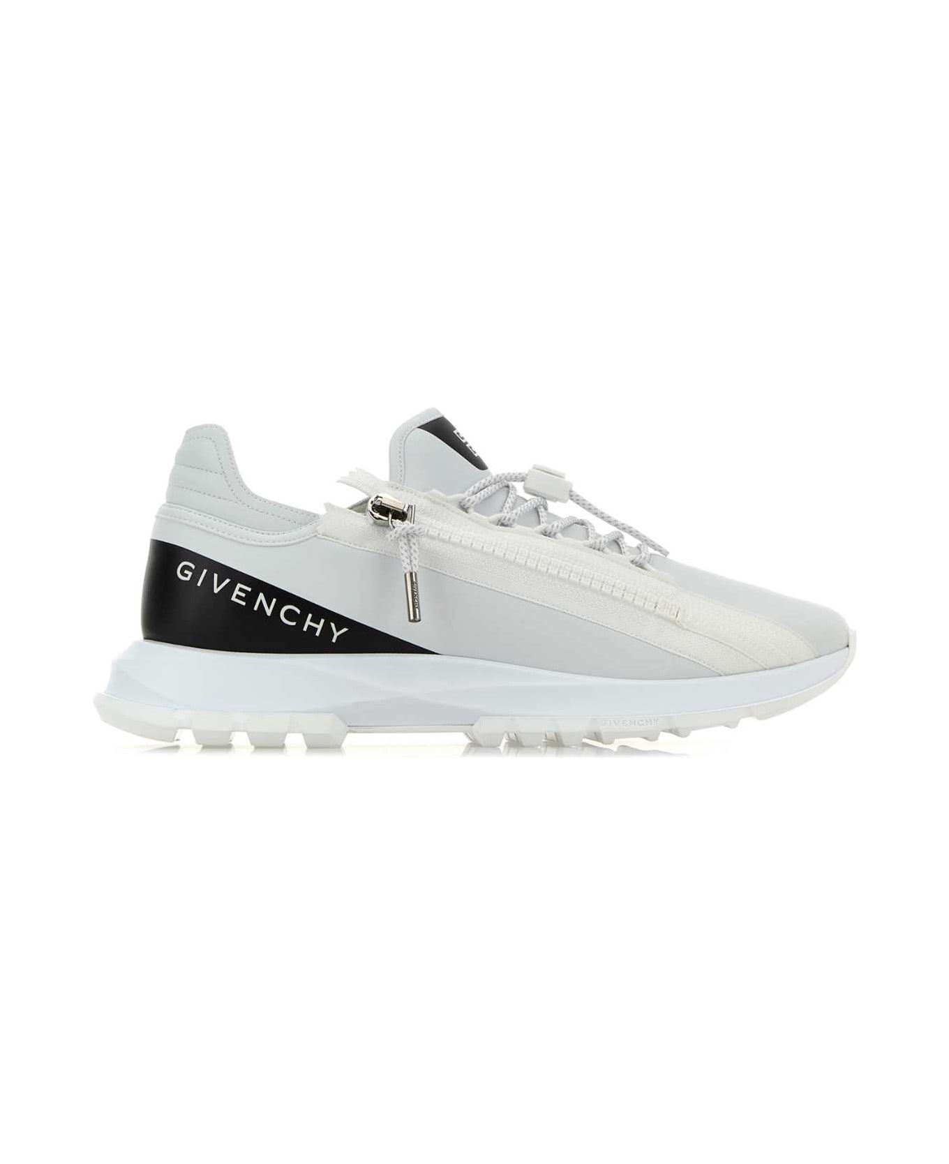 Givenchy White Synthetic Leather Spectre Sneakers - WHITEBLACK