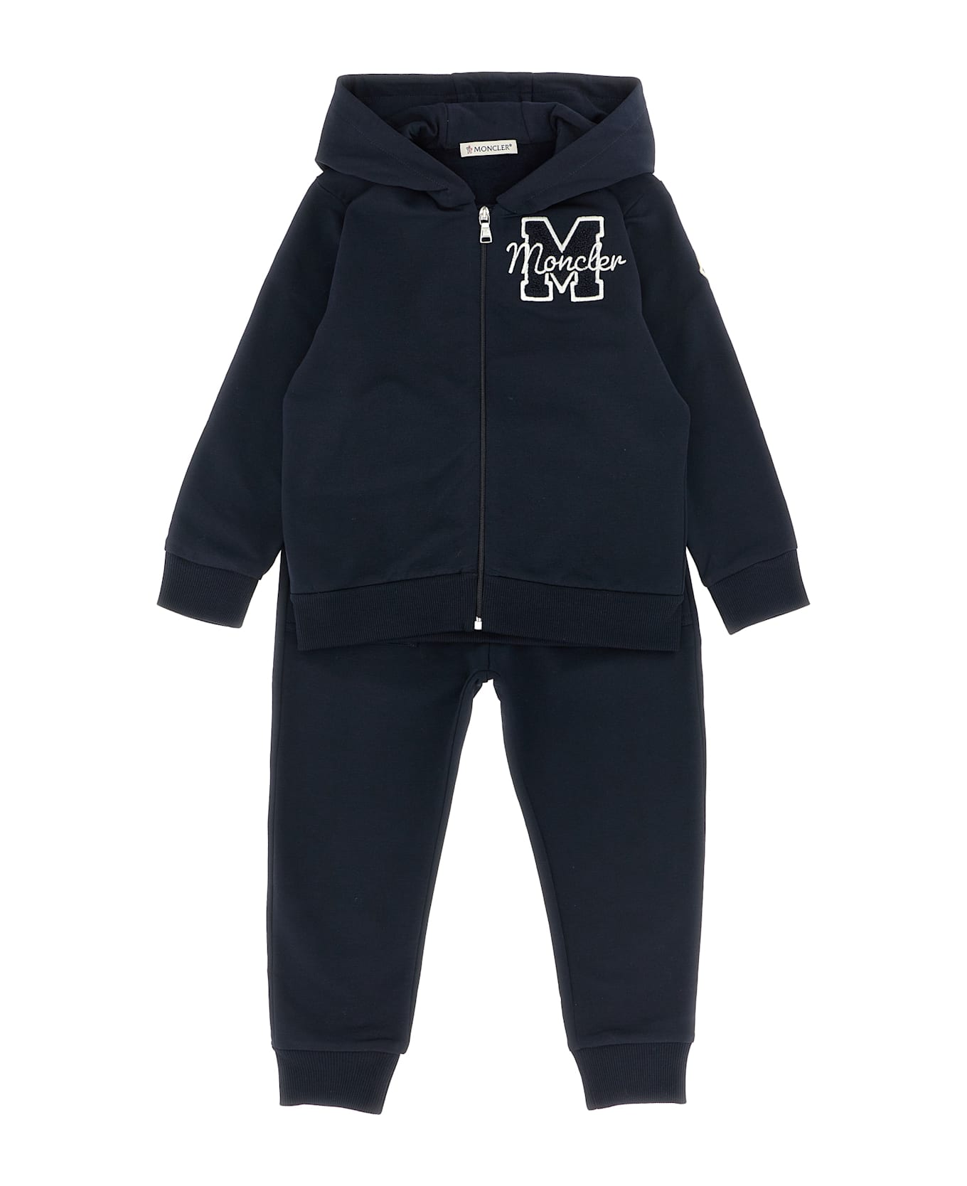 Moncler 3d Logo Embroidery Sweatshirt + Joggers - Blue