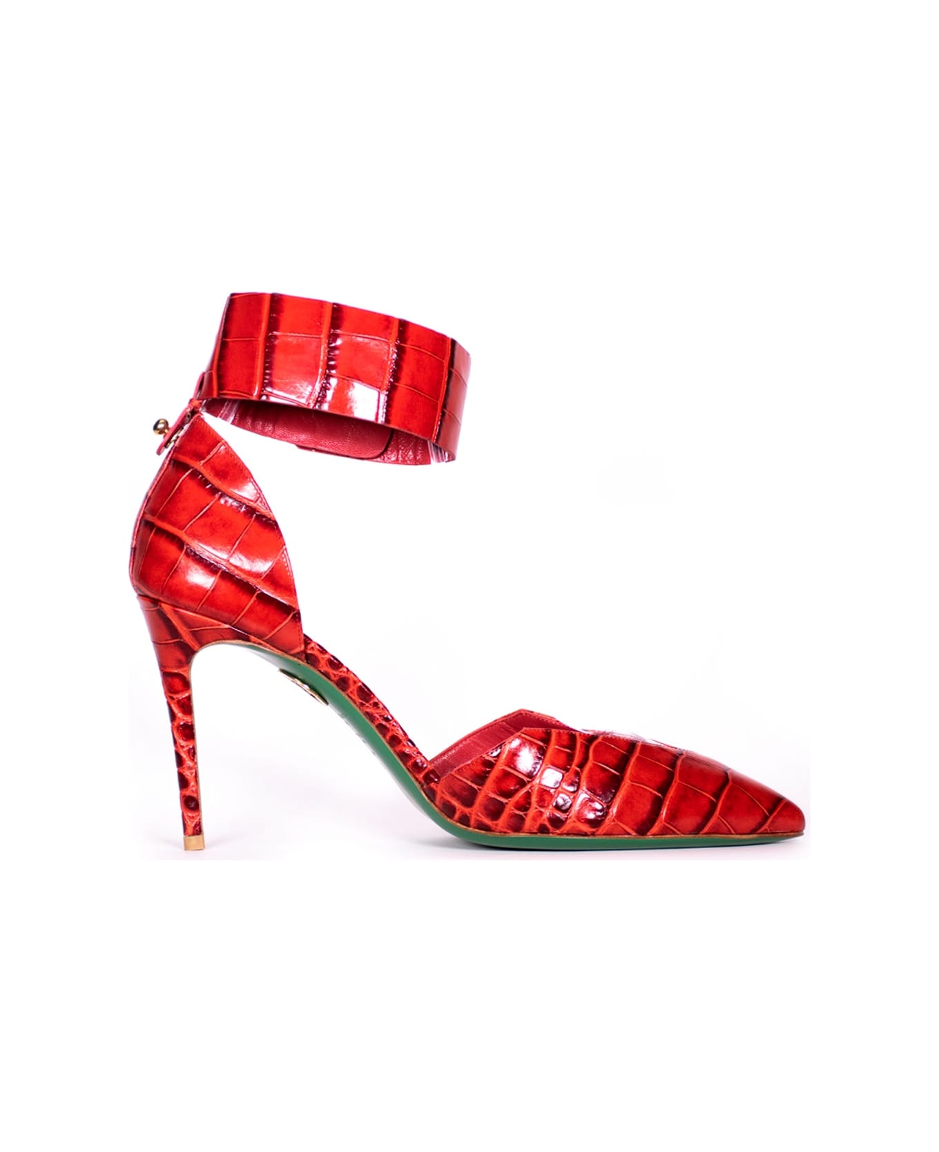 Sara Battaglia Sara 90 Pumps - Red Croc