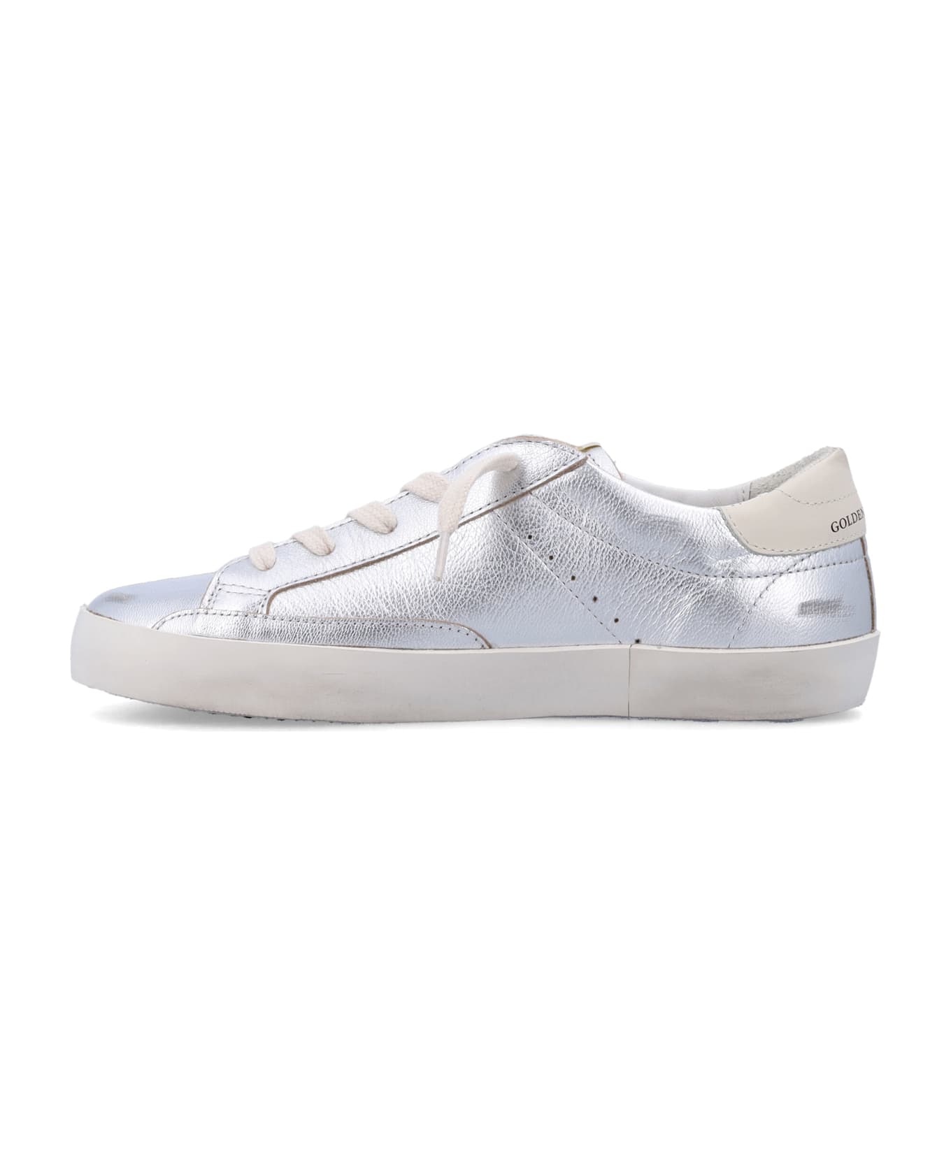 Golden Goose Kid - Super-star Sneakers - SILVER/CREAM