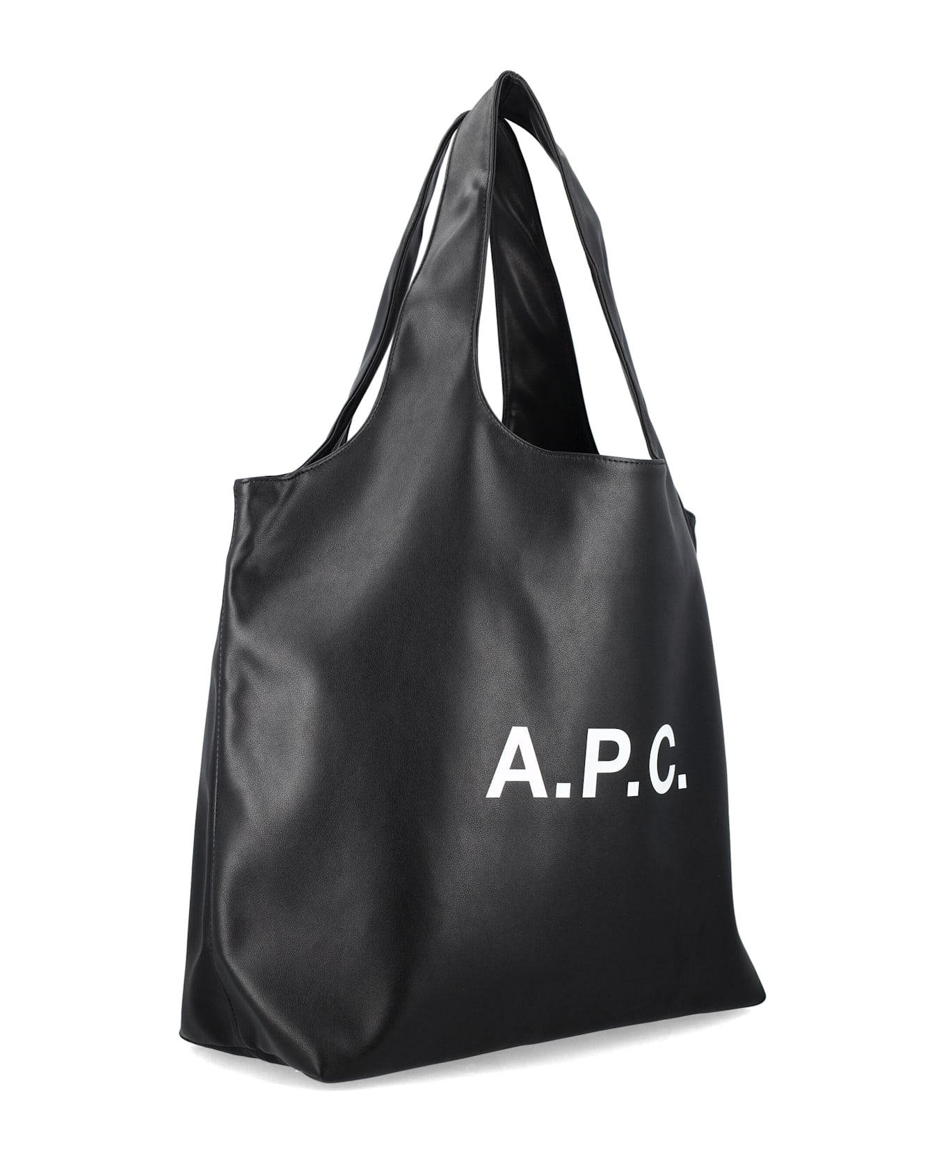 A.P.C. Ninon Tote Bag With Logo - BLACK