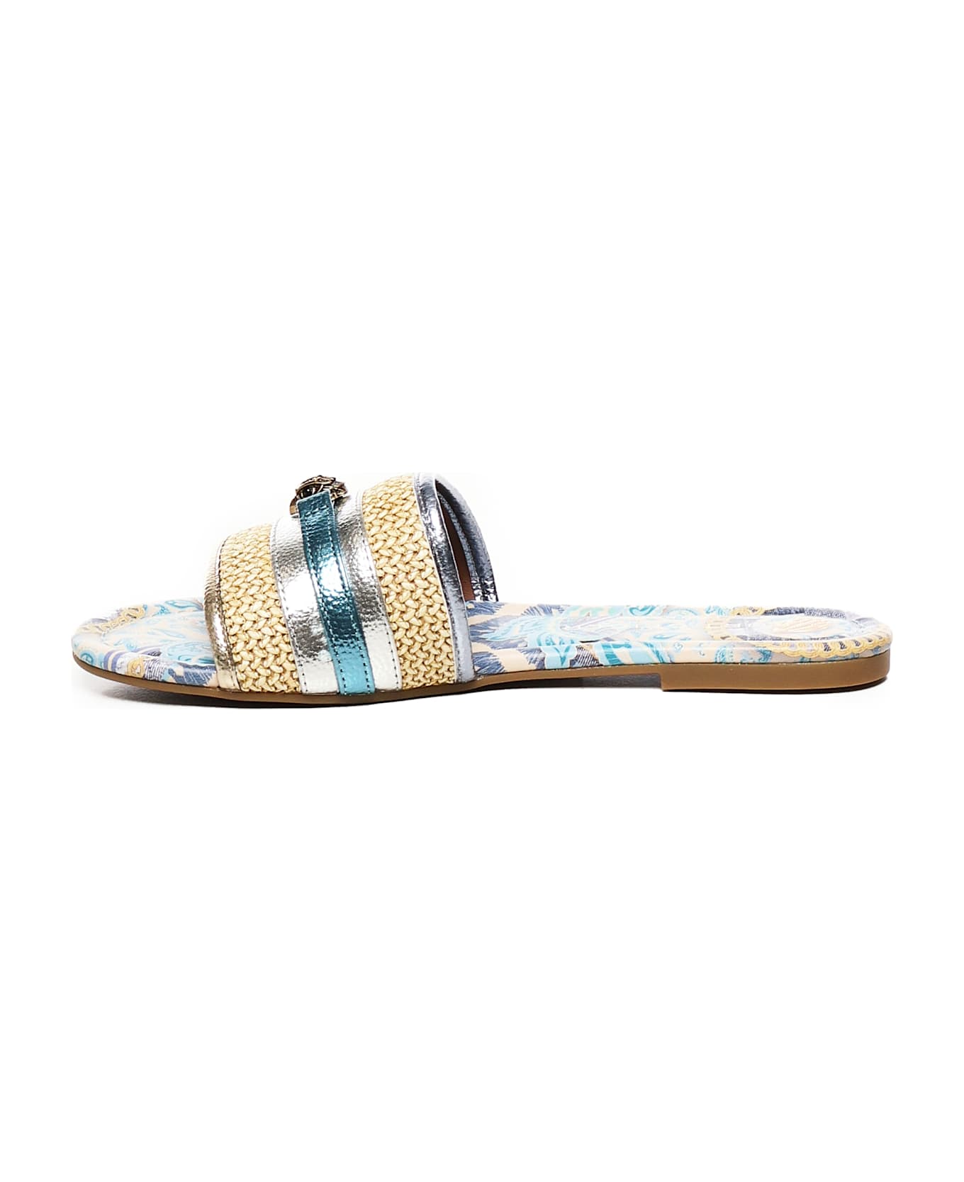 Kurt Geiger Southbank Flat Sandal - BEIGE,SILVER