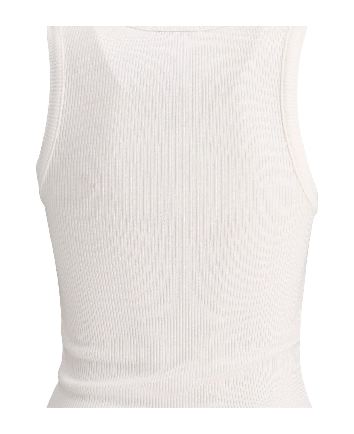 AGOLDE Sleeveless Straight Hem Tank Top - white