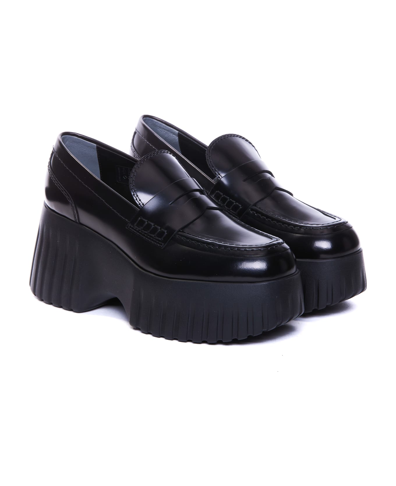 Hogan H-stripes Loafers - Black