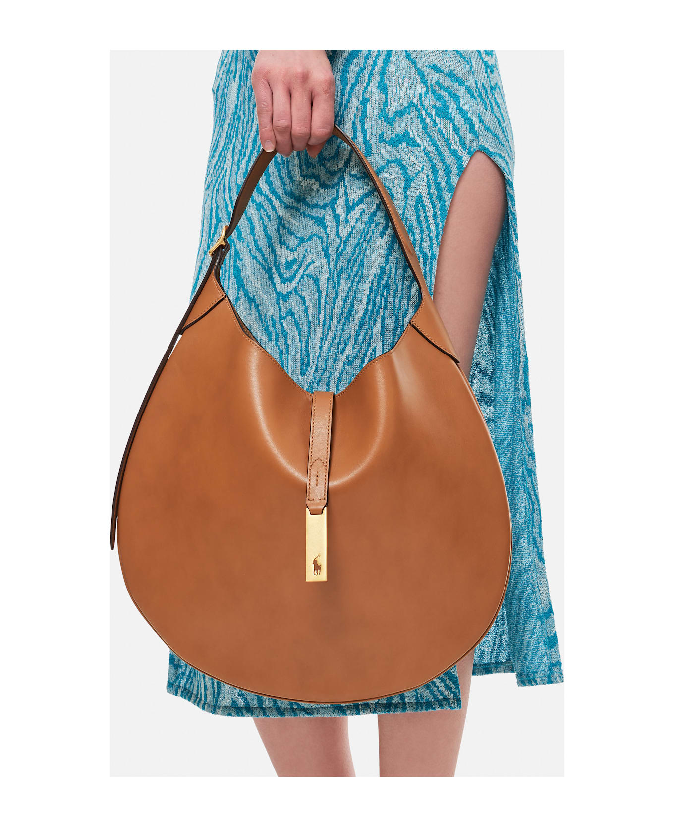 Polo Ralph Lauren Medium Hobo Shoulder Bag - Brown