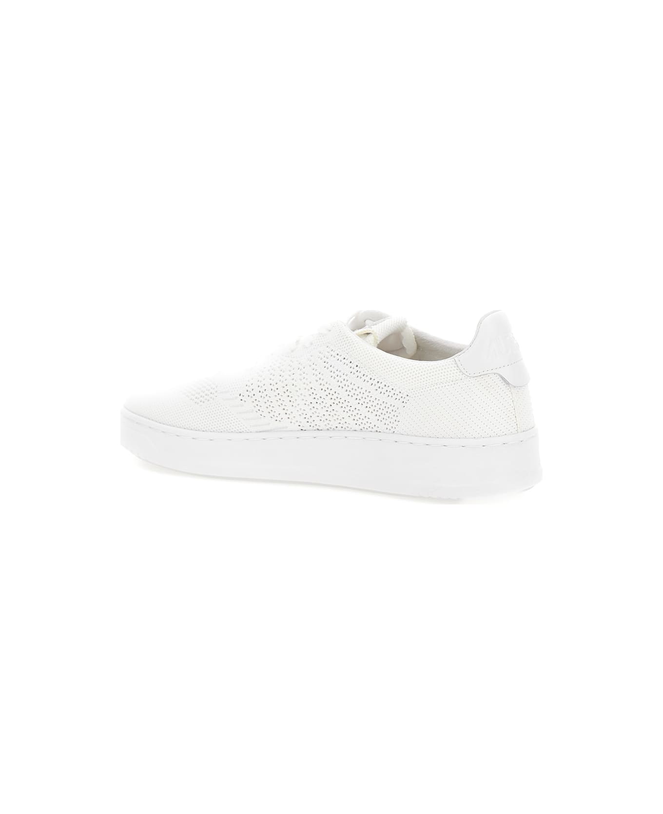 Autry 'medalist Easeknit' White Low Top Sneakers With Perforated Design In Knit Man - White