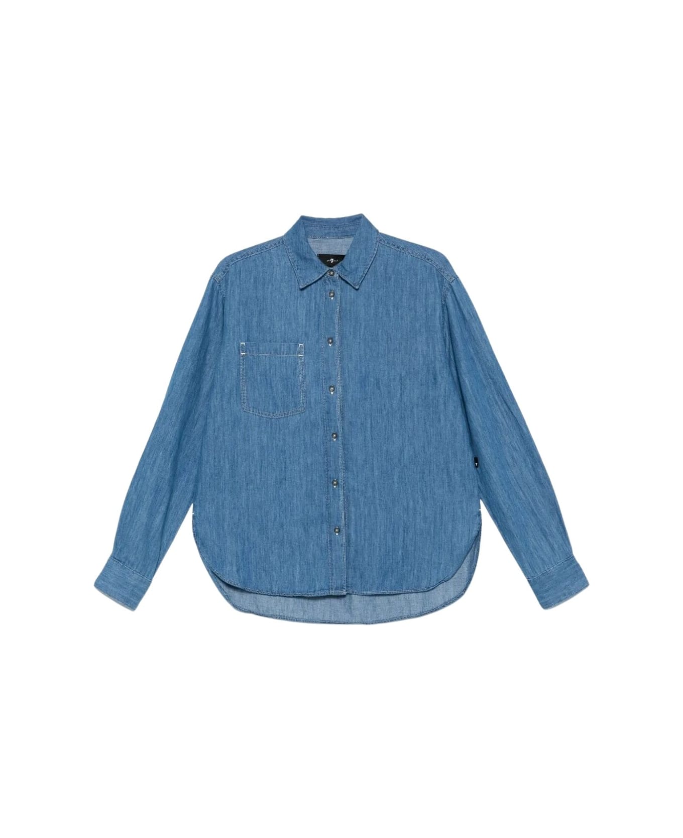7 For All Mankind Easy Shirt Icy - Blue