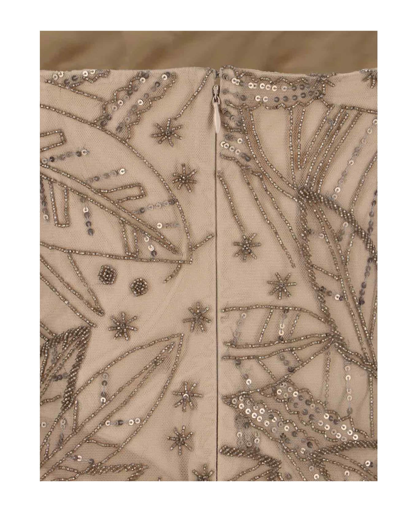 Ralph Lauren Mesh Dress With Beads - Brown