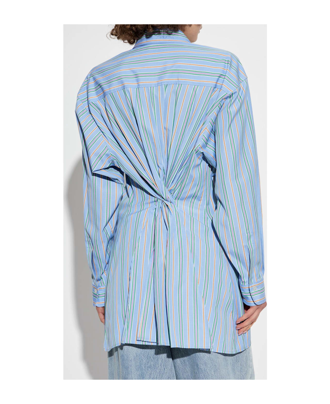 Etro Shirt With Decorative Draping - AZURE