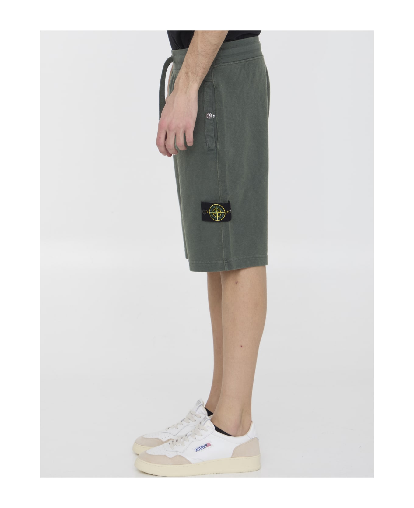Stone Island Cotton Bermuda Shorts - Verde