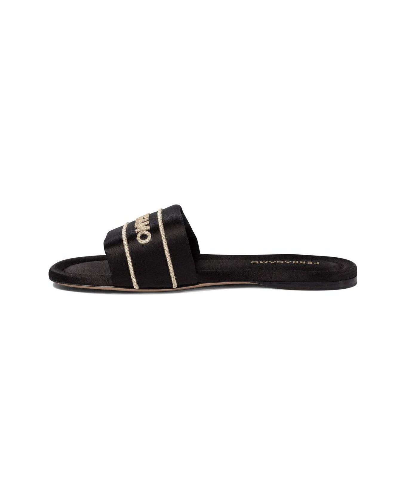 Ferragamo Logo Slides - nero