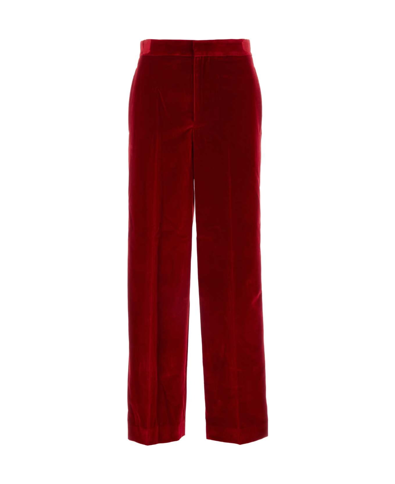 J.W. Anderson Red Velvet Pant - RED