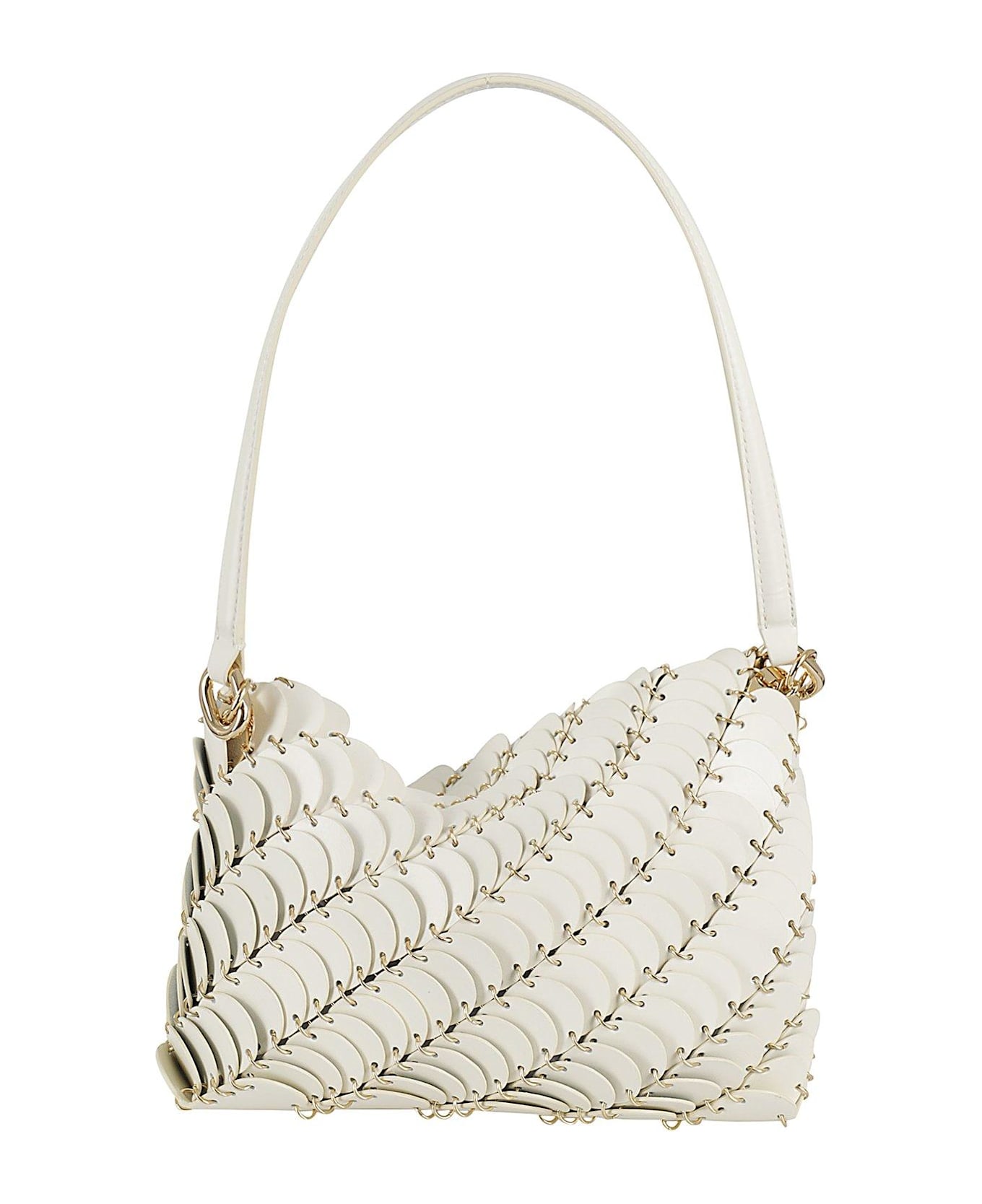 Paco Rabanne All-over Embellished Shoulder Bag - IVORY