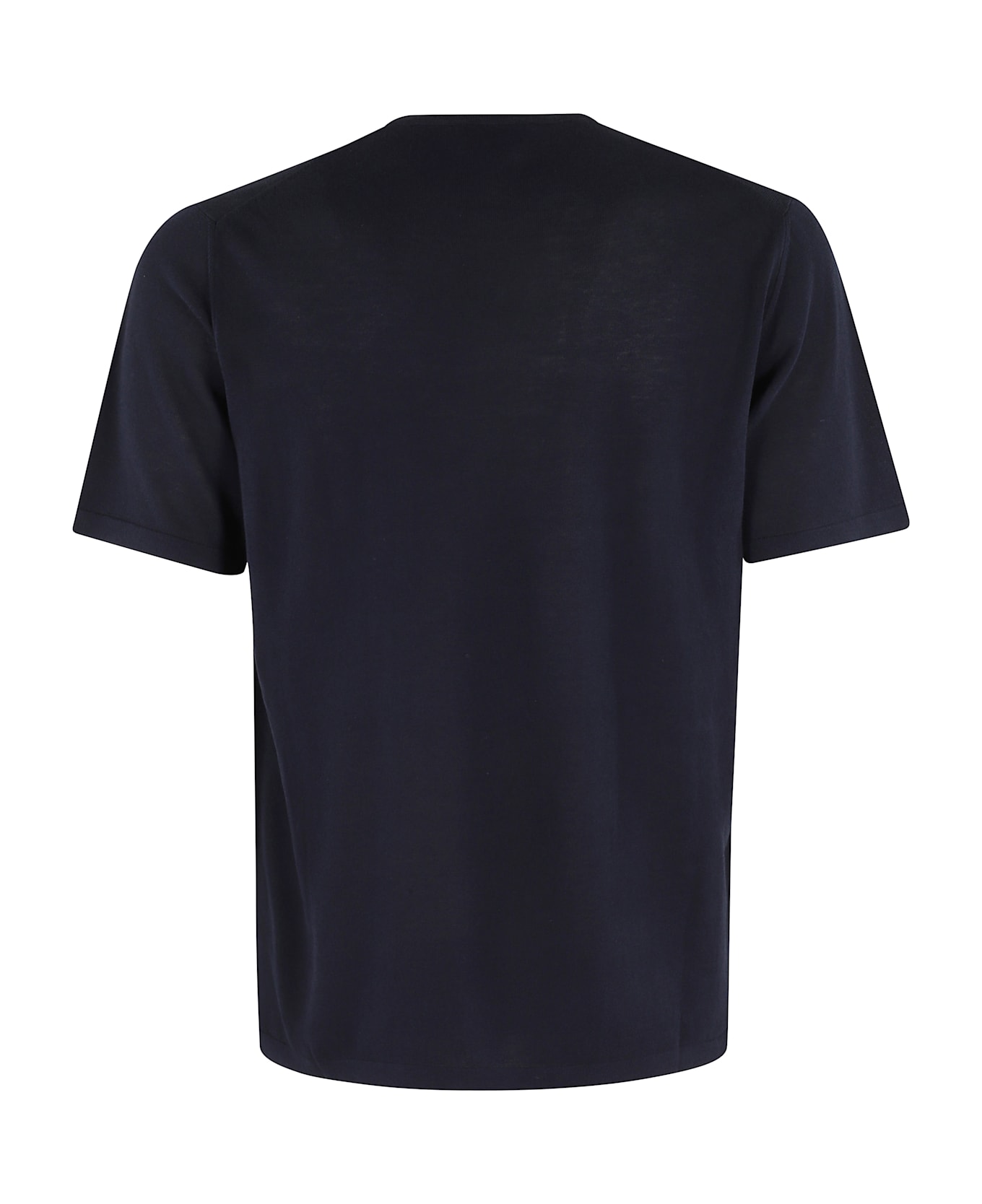 Roberto Collina Girocollo Mc Fondo Tubolare - Navy