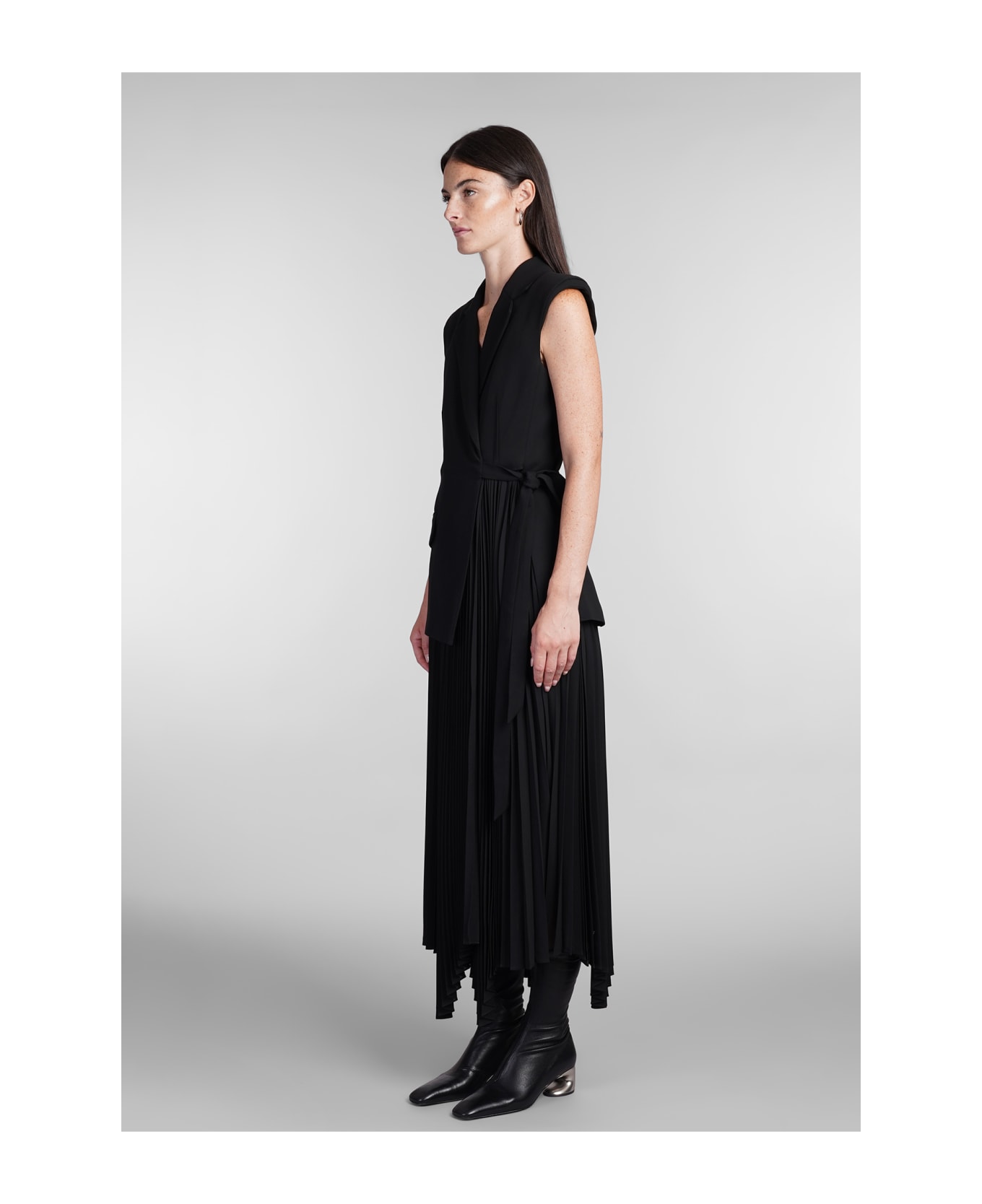 Simkhai Helena Dress In Black Acetate - black