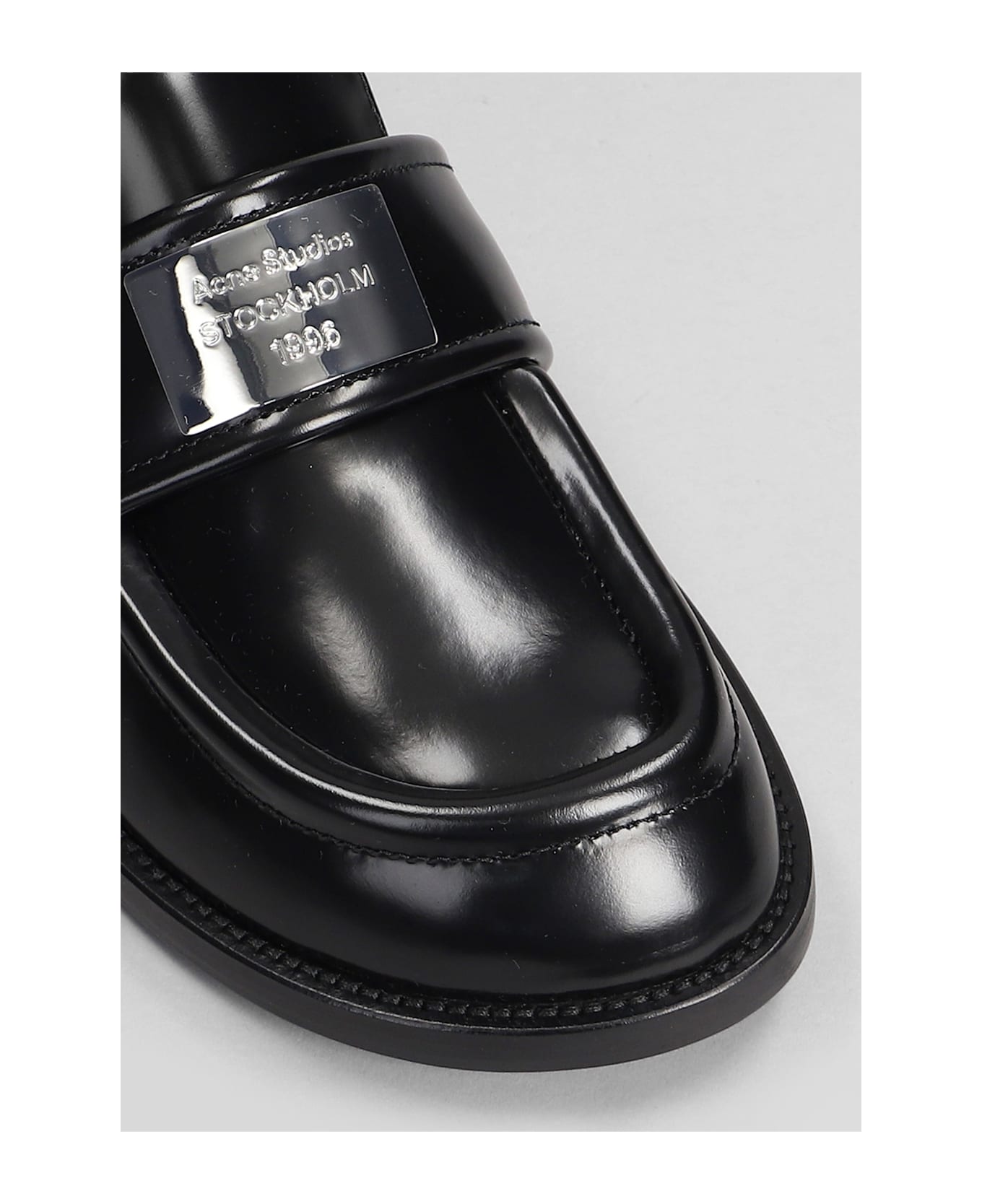 Acne Studios Loafers In Black Leather - black