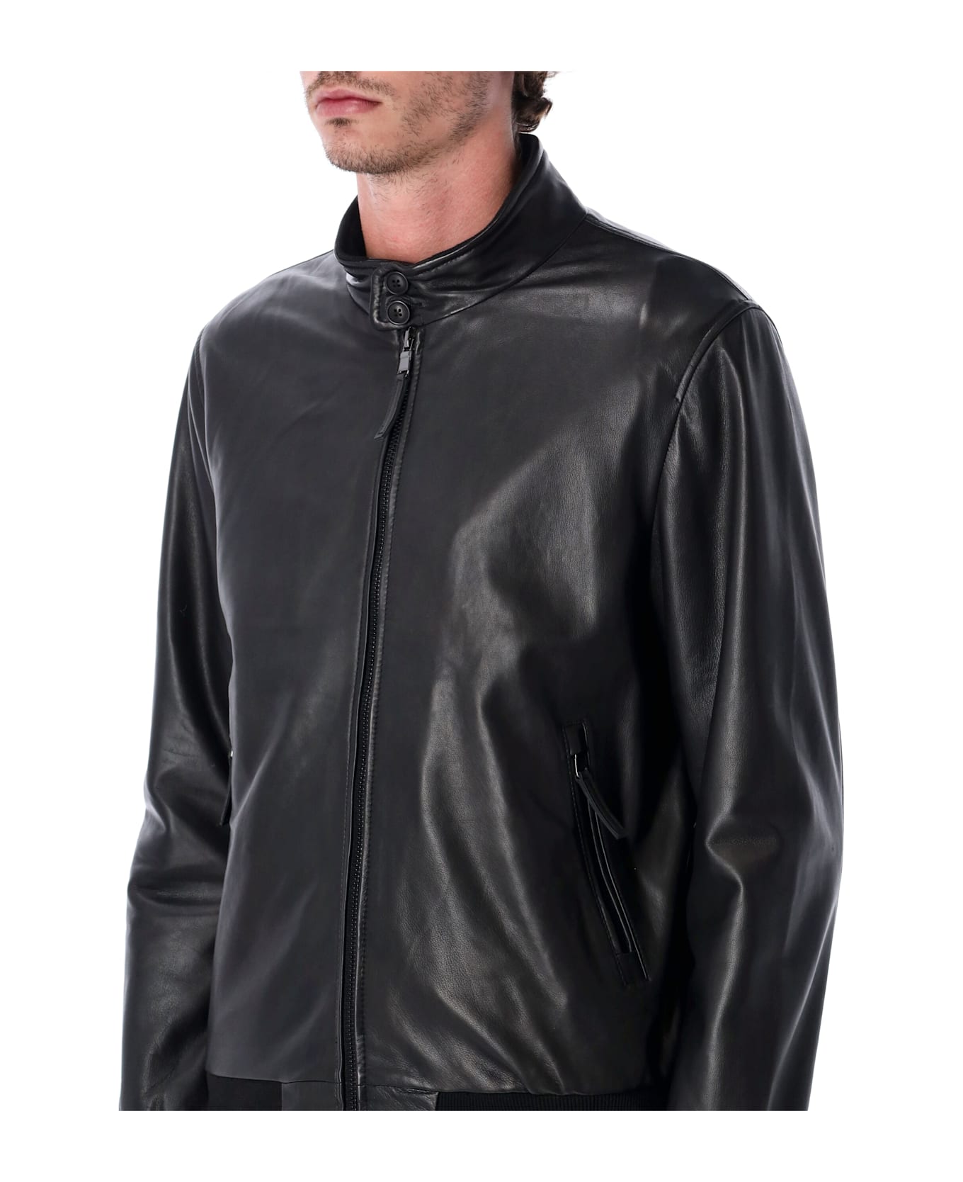 S.W.O.R.D 6.6.44 Sword Leather Jacket - BLACK