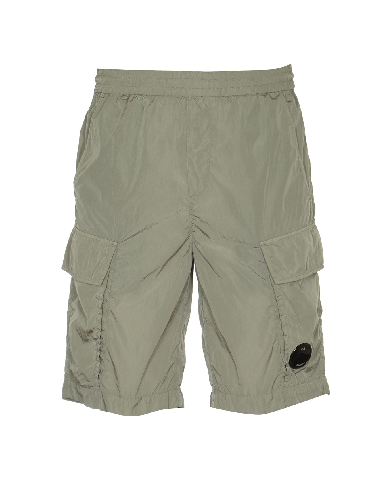 C.P. Company Grey Nylon Bermuda Shorts - DRIZZLE