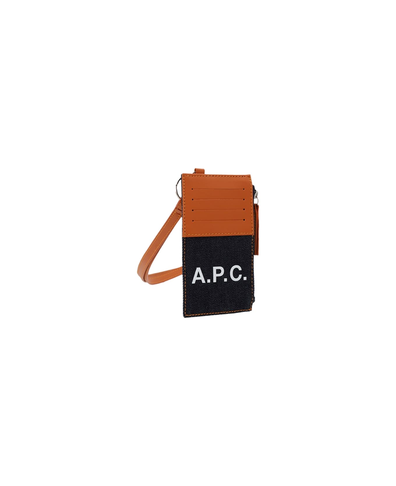 A.P.C. Axelle Shoulder Strap Card Holder - Brown 財布