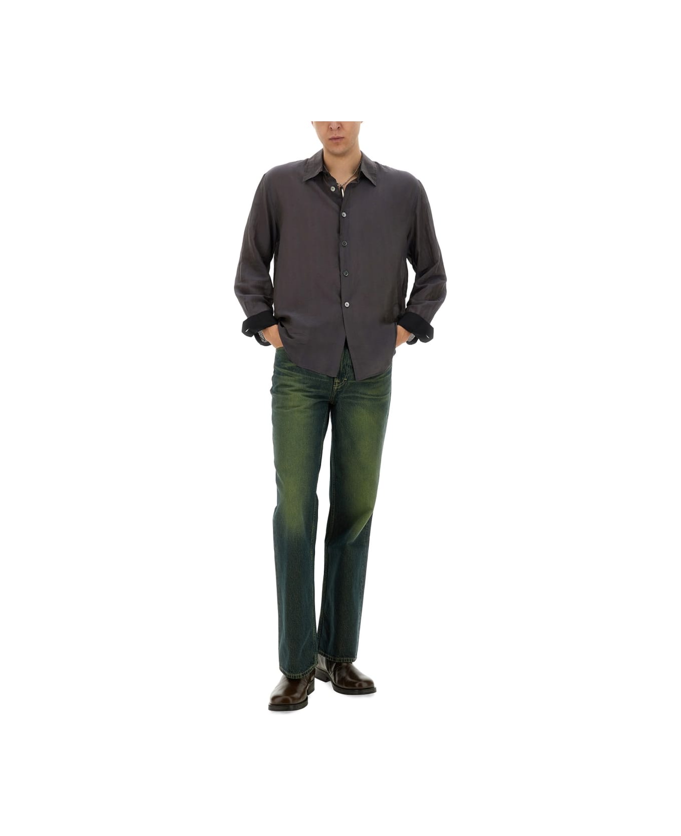 Our Legacy Straight Leg Jeans - GREEN