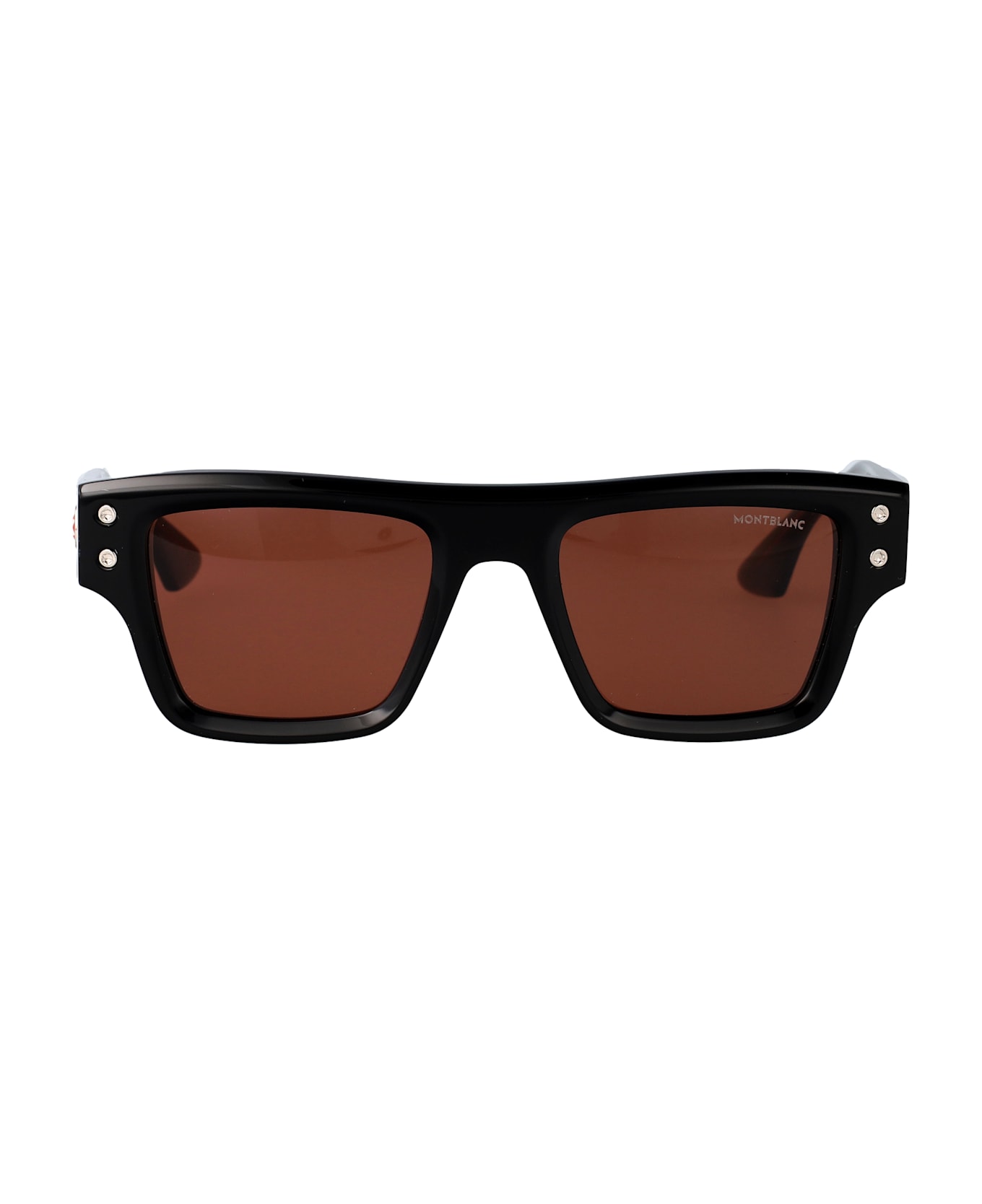 Montblanc Mb0253s Sunglasses - BLACK-BLACK-BROWN