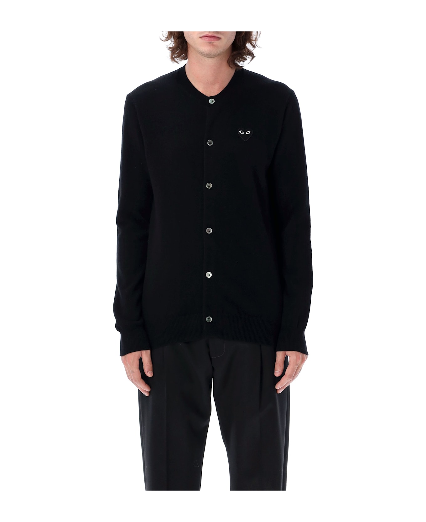 Comme des Garçons Play Cardigan Black Heart Patch - BLACK