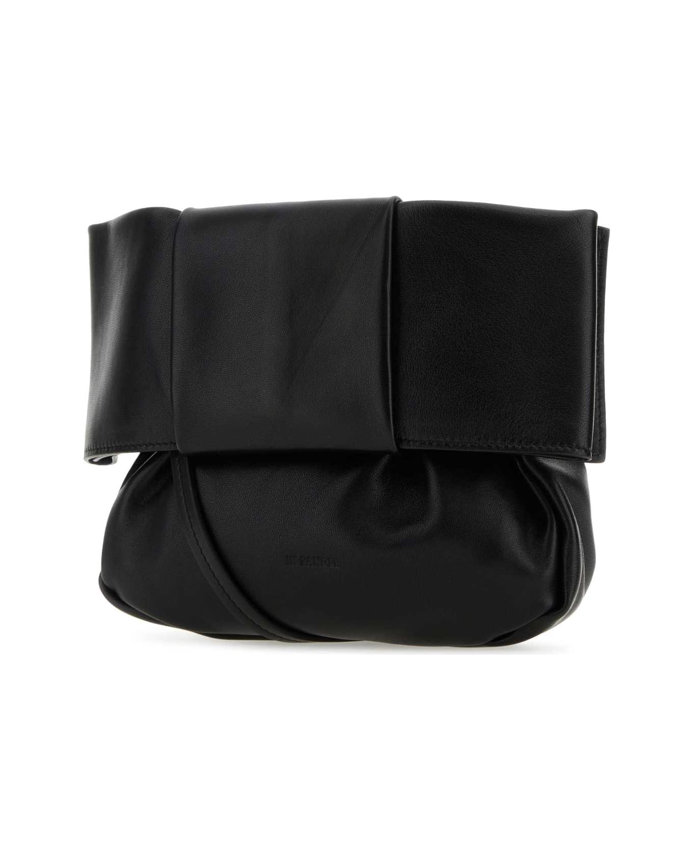 Jil Sander Black Nappa Leather Bucket Bag - 001 ショルダーバッグ