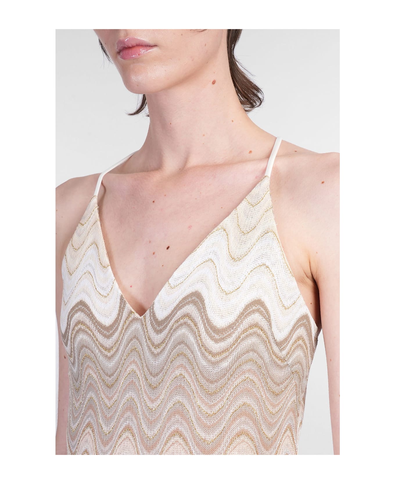MC2 Saint Barth Eydis Long Dress In Beige Polyester - beige
