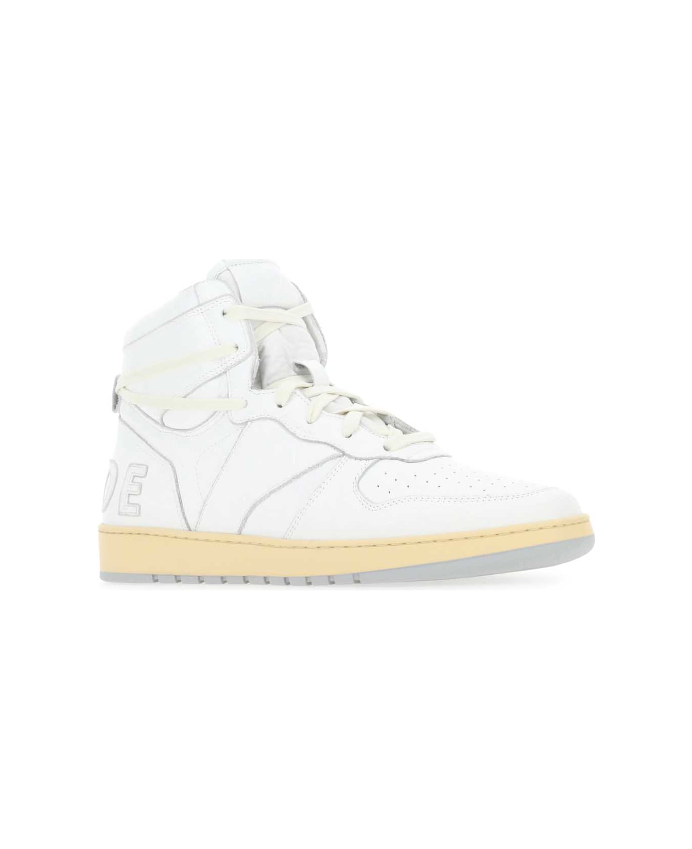 Rhude White Leather Rhecess Sneakers - 0444