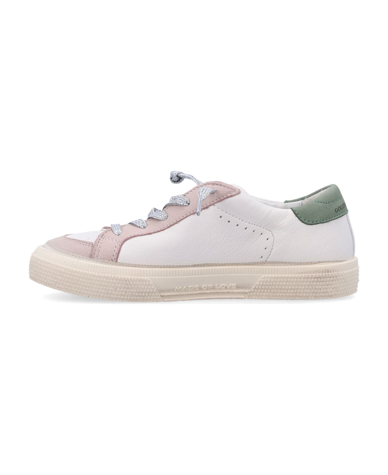 Golden Goose Kid - May Sneakers - WHITE/LIGHT PINK