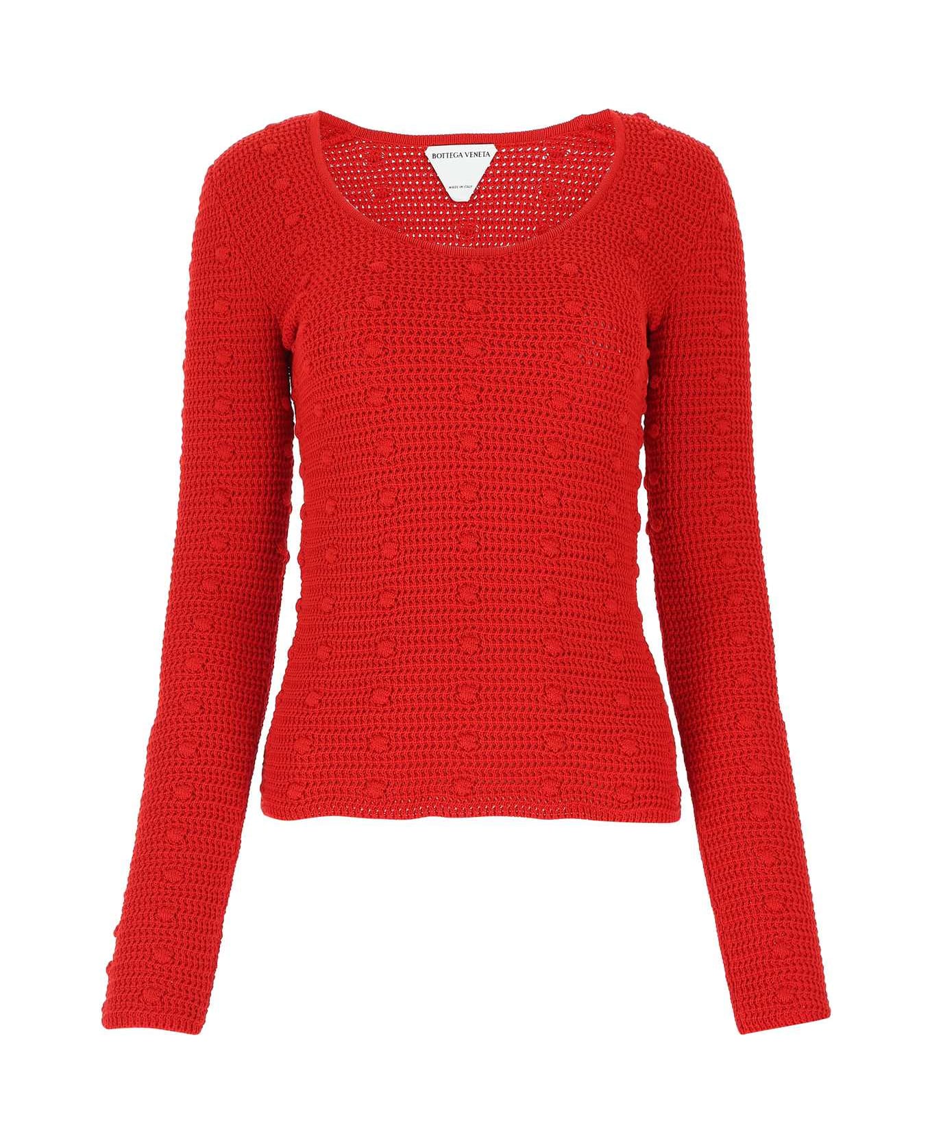 Bottega Veneta Red Cotton Sweater - 6144
