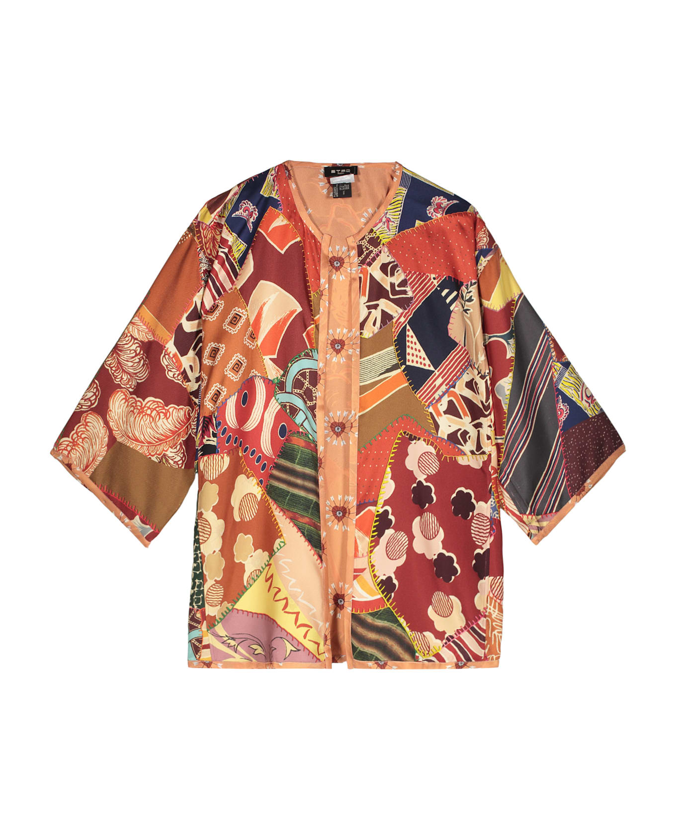 Etro Silk Poncho - Multicolor