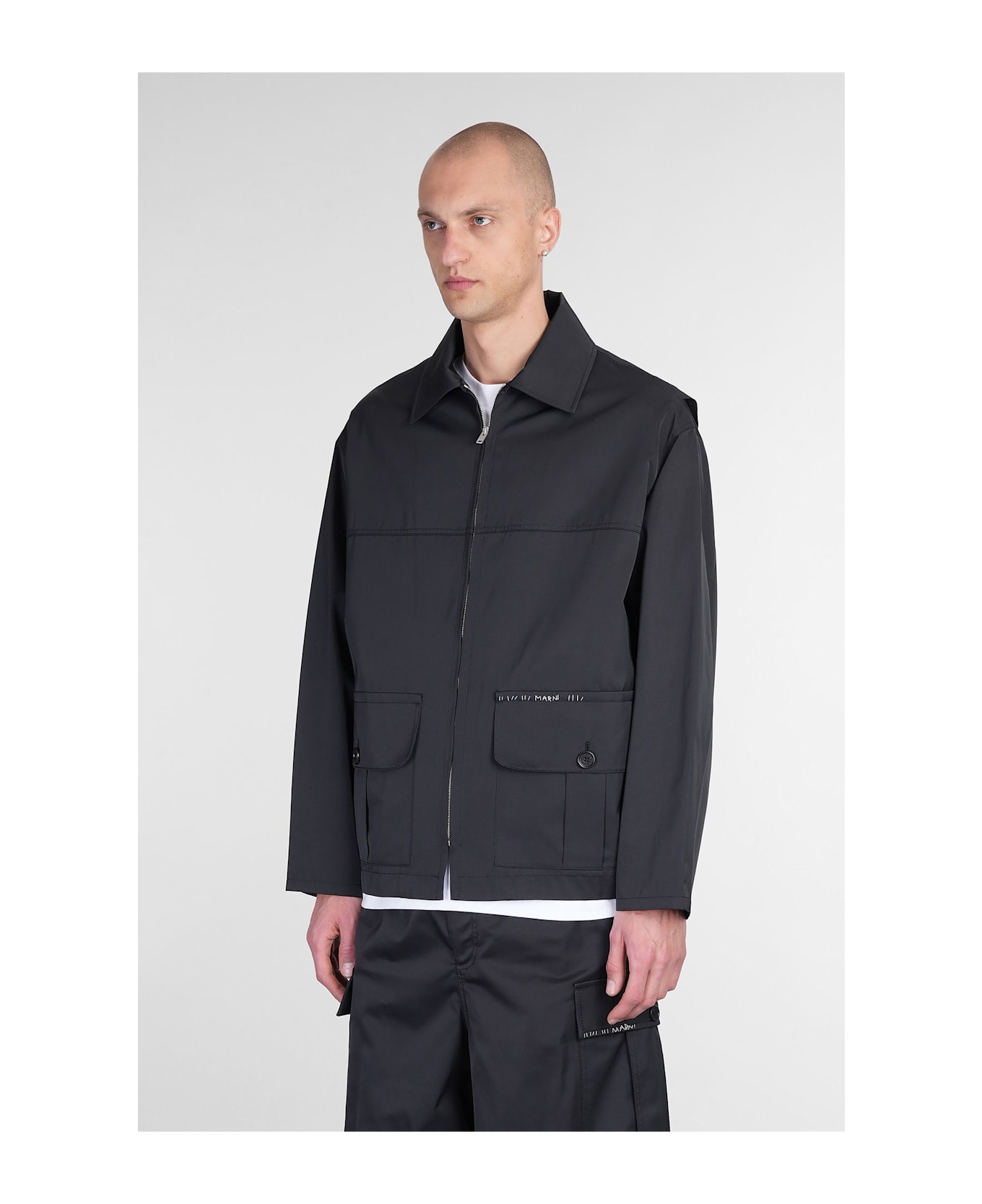 Marni Casual Jacket In Black Polyester - black