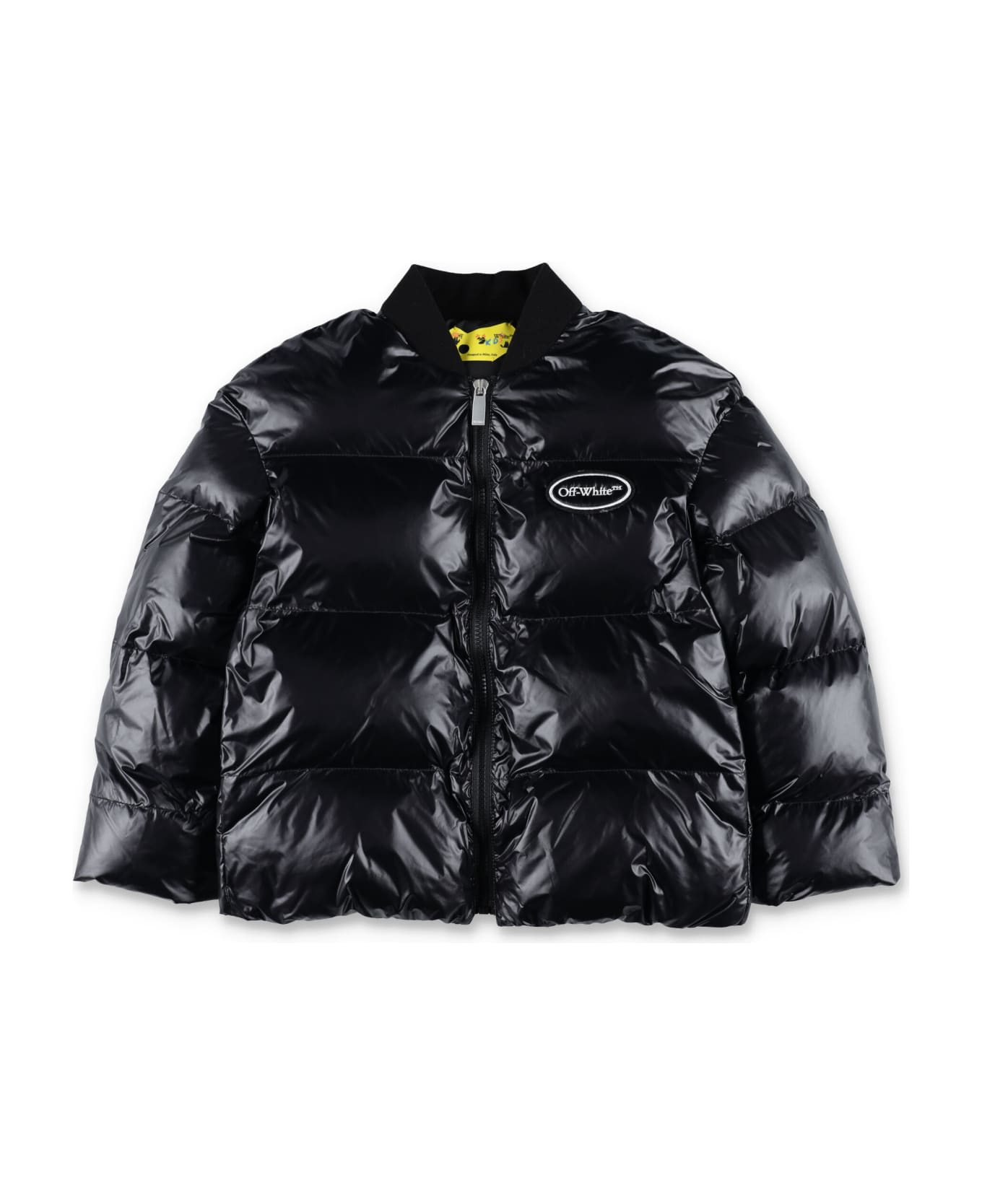 Off-White Arrow Quilted Padded Bomber - BLACK