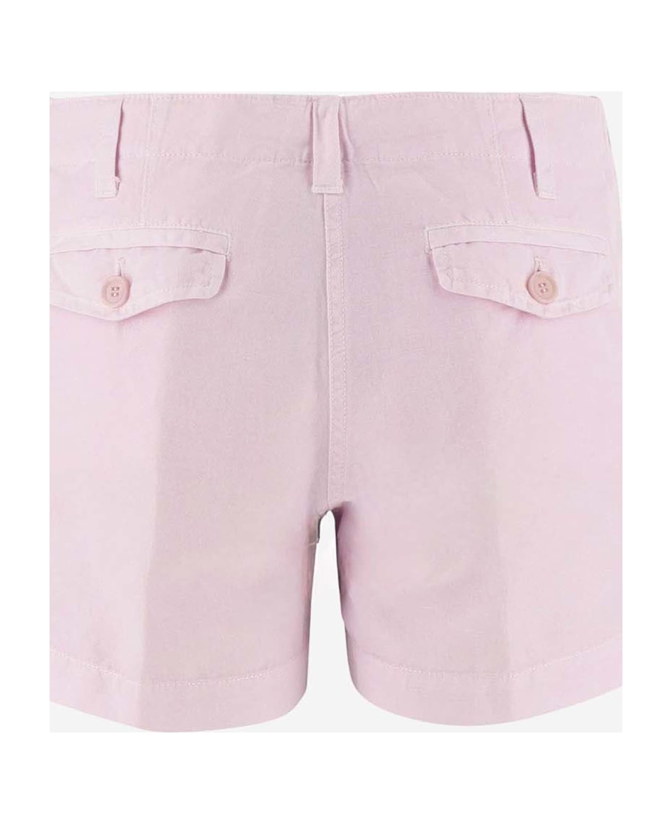 Aspesi Cotton And Linen Short Pants - Pink ショートパンツ