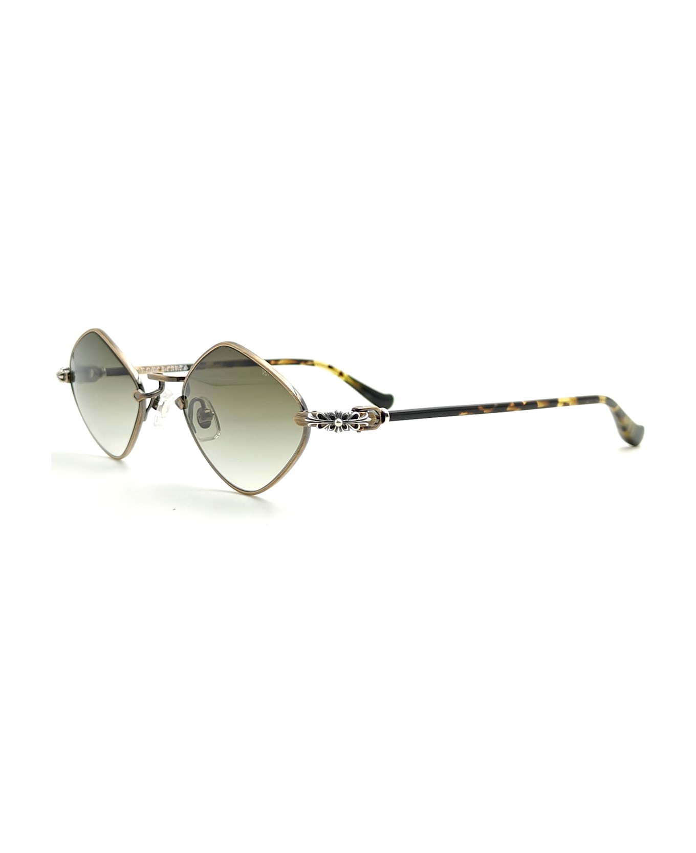 Chrome Hearts Diamong Dog - Antique Gold Sunglasses - antique gold