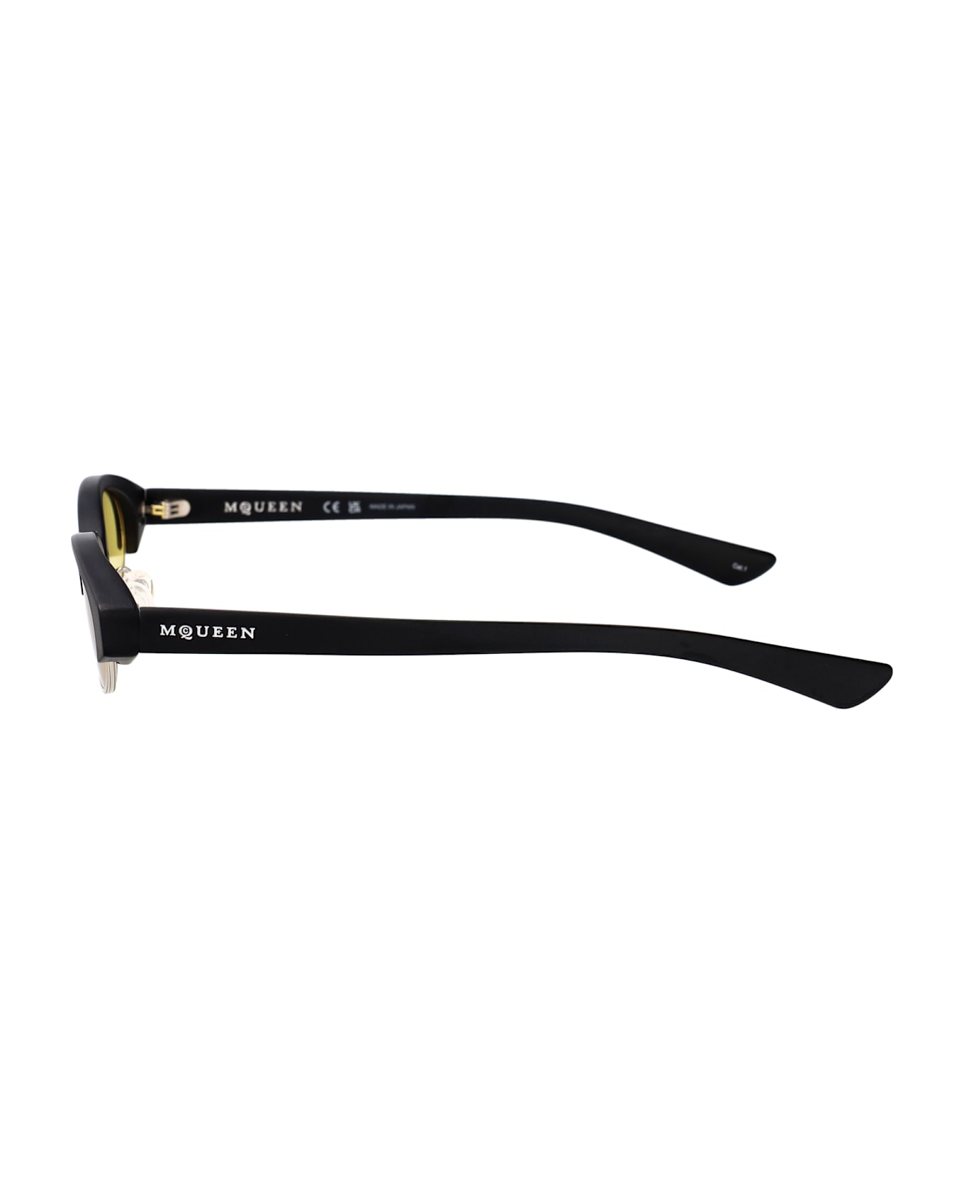 Alexander McQueen Eyewear Am0534s Sunglasses - BLACK-BLACK-YELLOW