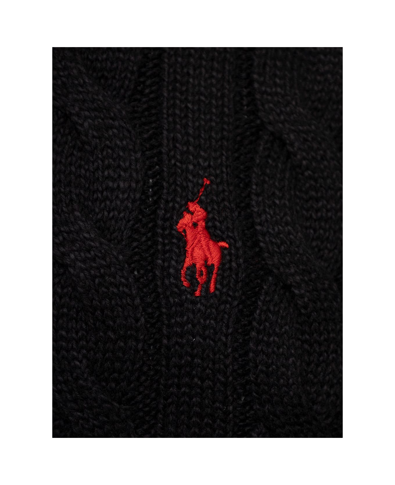 Ralph Lauren Maglia Collo Zip Cotone - POLO BLACK