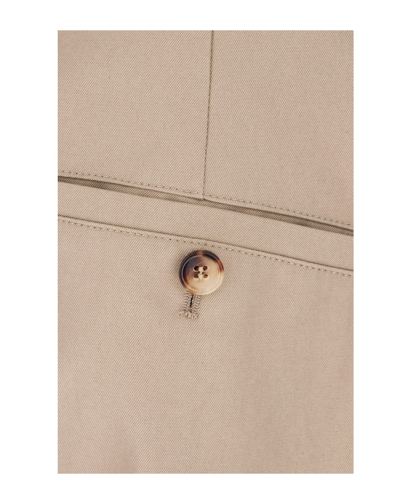 Alexander McQueen Dove Grey Cotton Pants - BEIGE ボトムス