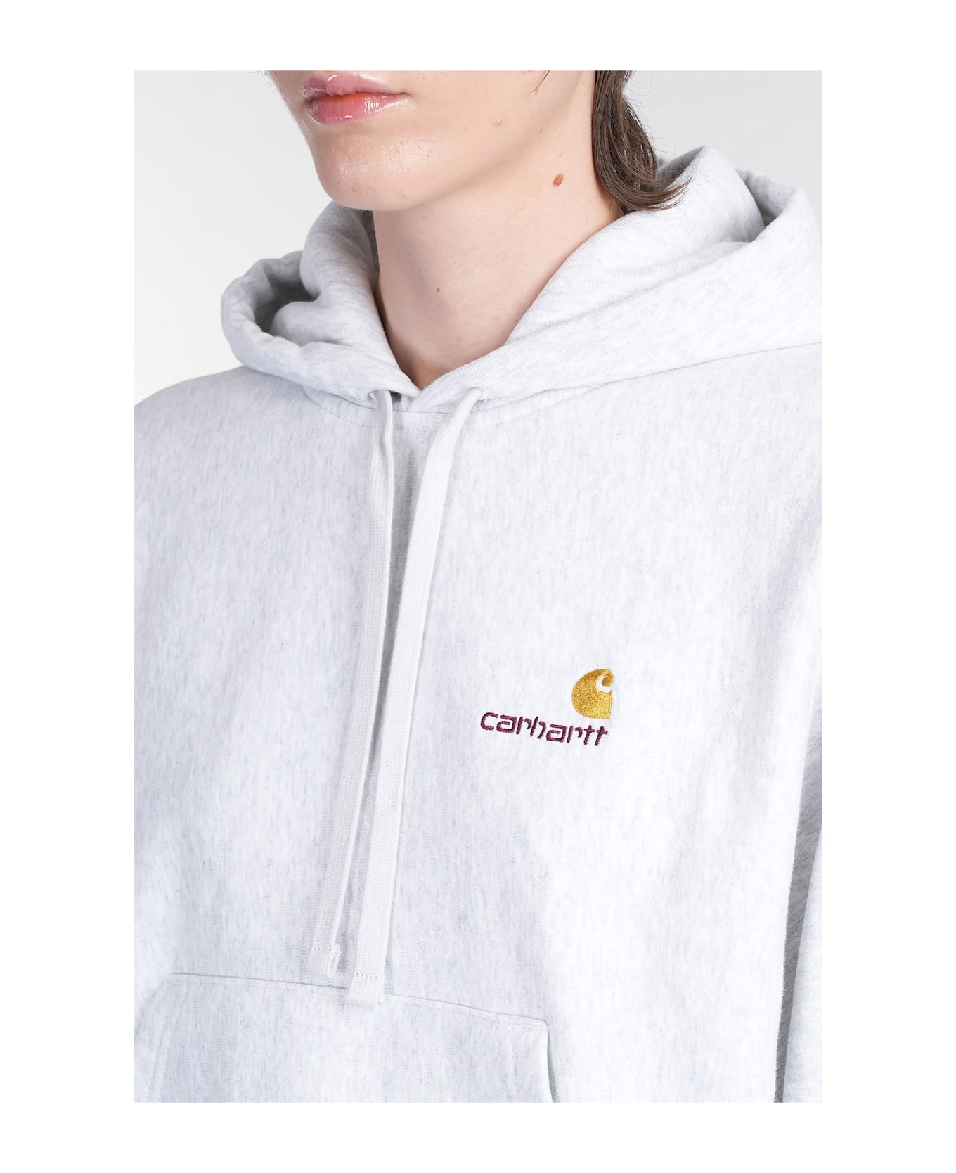 Carhartt Hd American Script Sweatshirt In Grey Cotton - grey