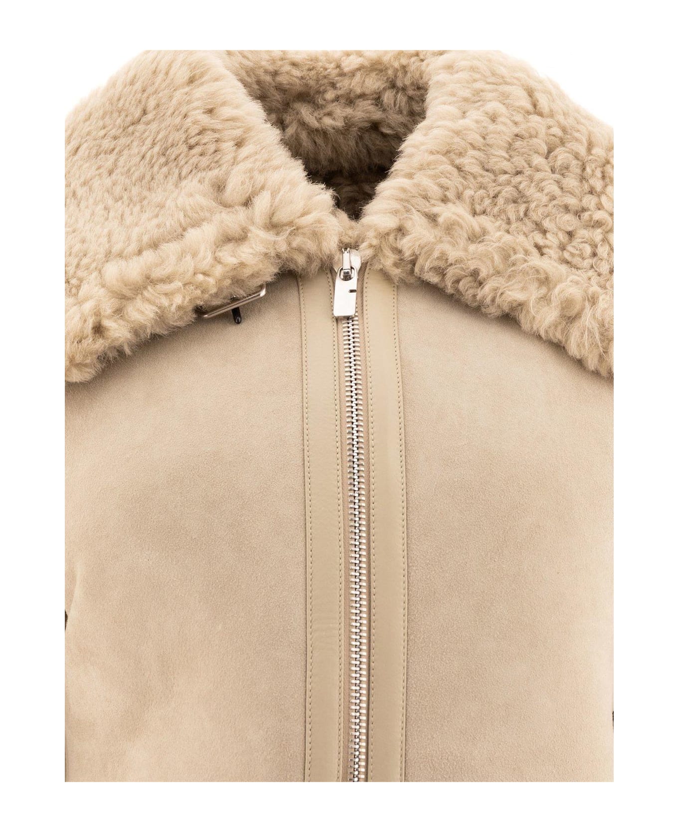 Burberry Shearling Zip-up Jacket - Field