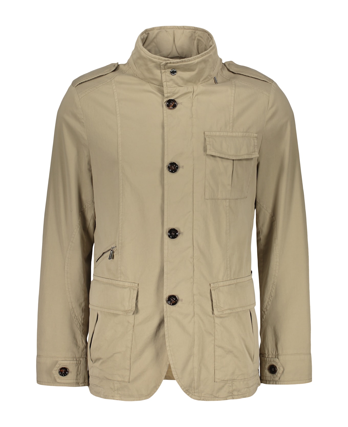 Moorer Cotton Blend Blazer - Beige
