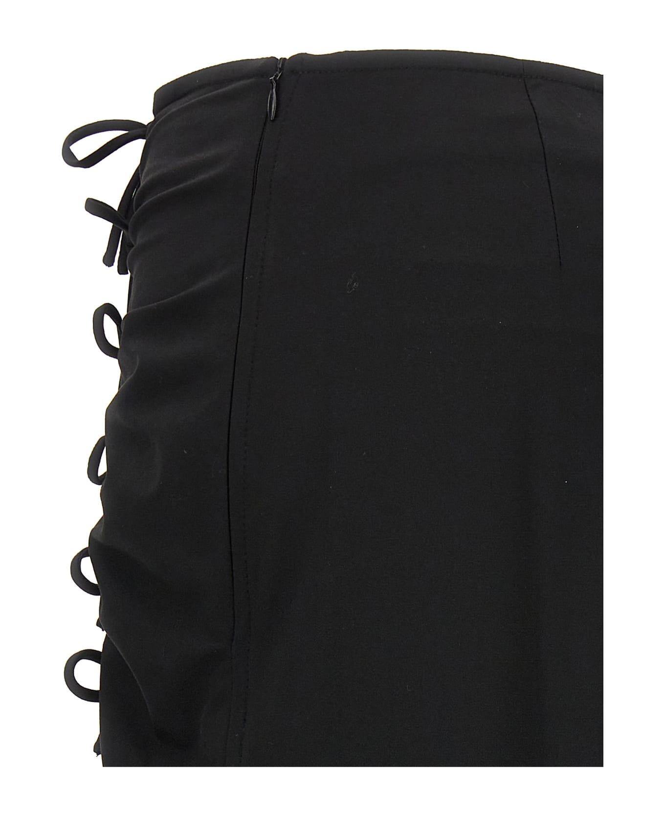 Ganni Midi Bow Skirt - Black スカート