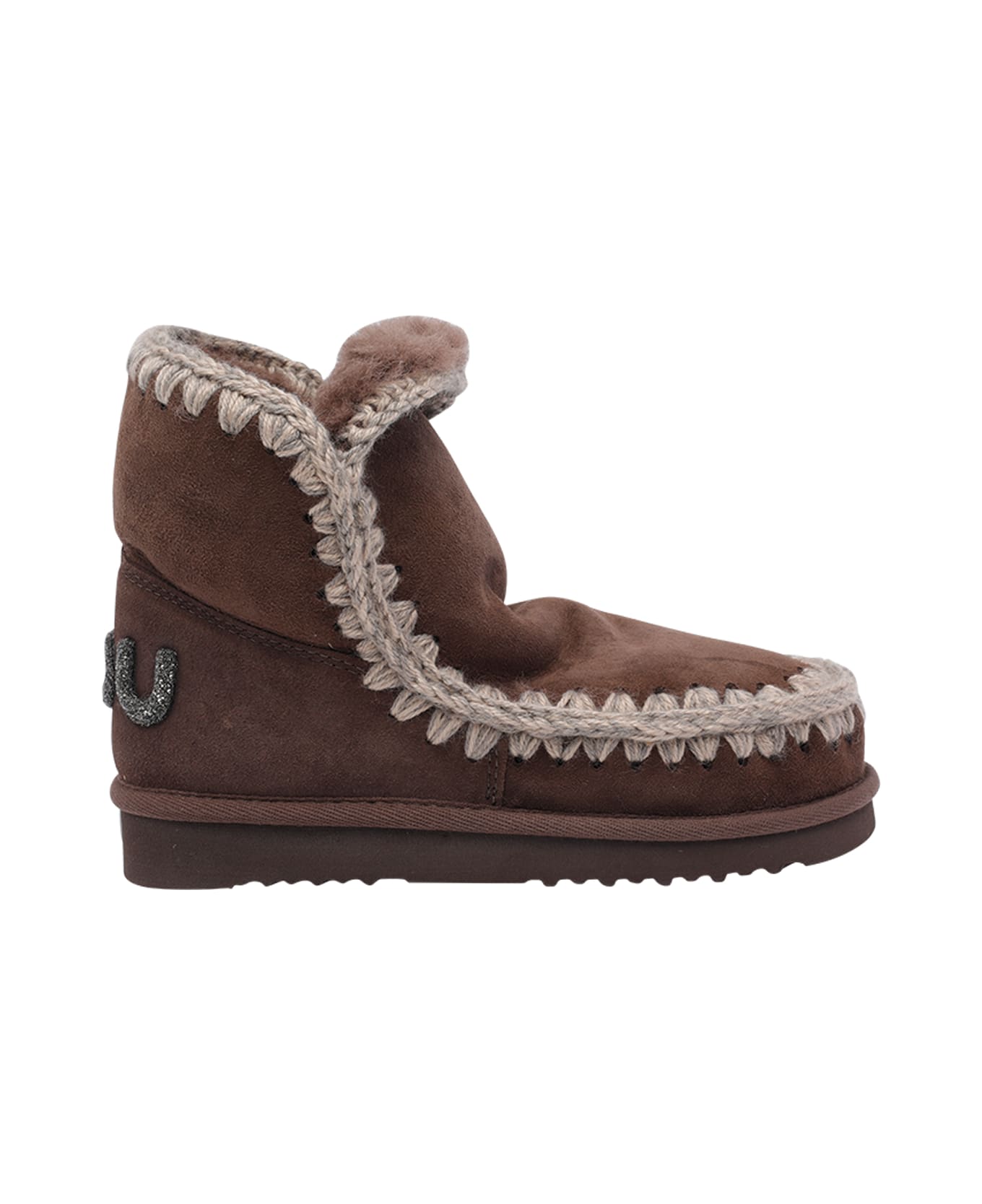Mou Eskimo 18 Glitter Logo Booties - Brown