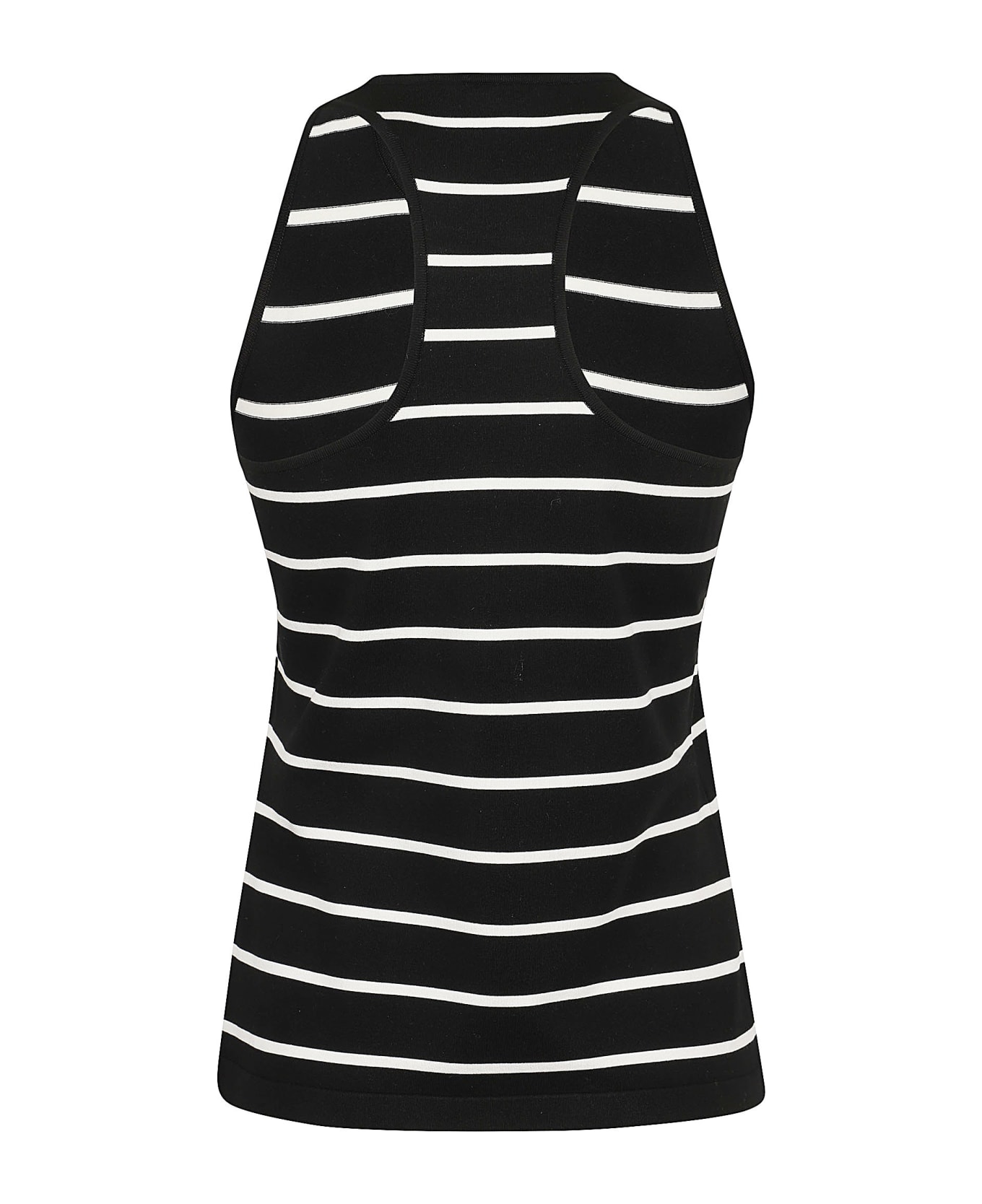 Ralph Lauren Striped Tank-sleeveless-pullover - Black Lux Cream ニットウェア