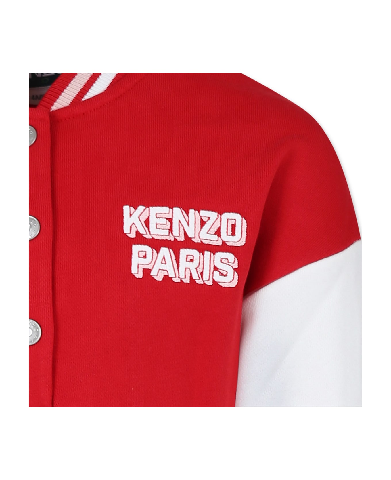 Kenzo Kids Red Dress Forg Irl With K Flower Logo - Red